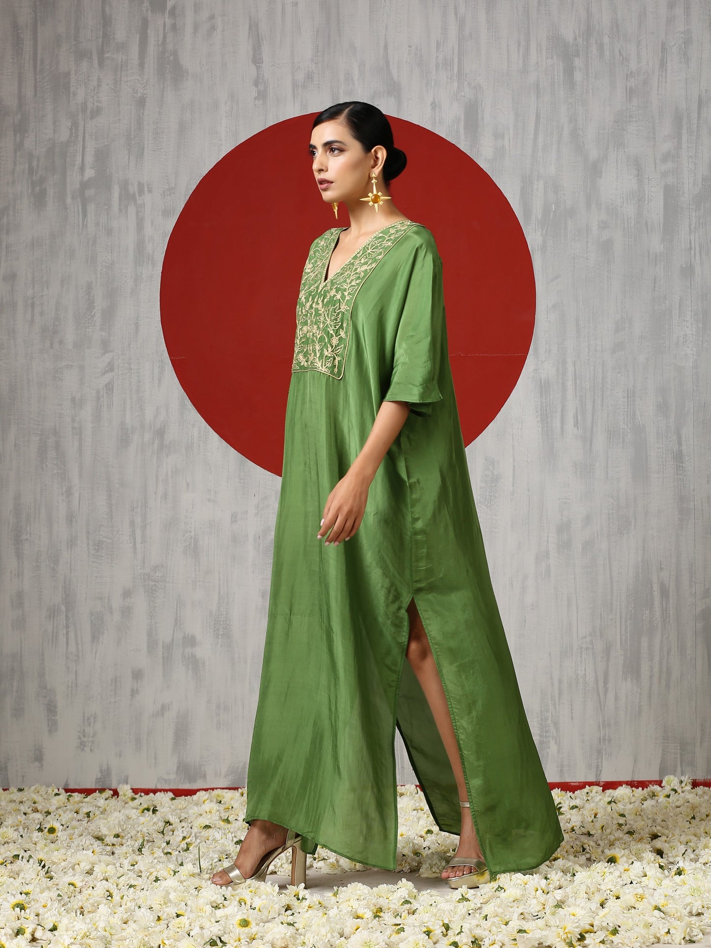 Jashn Green Kaftan