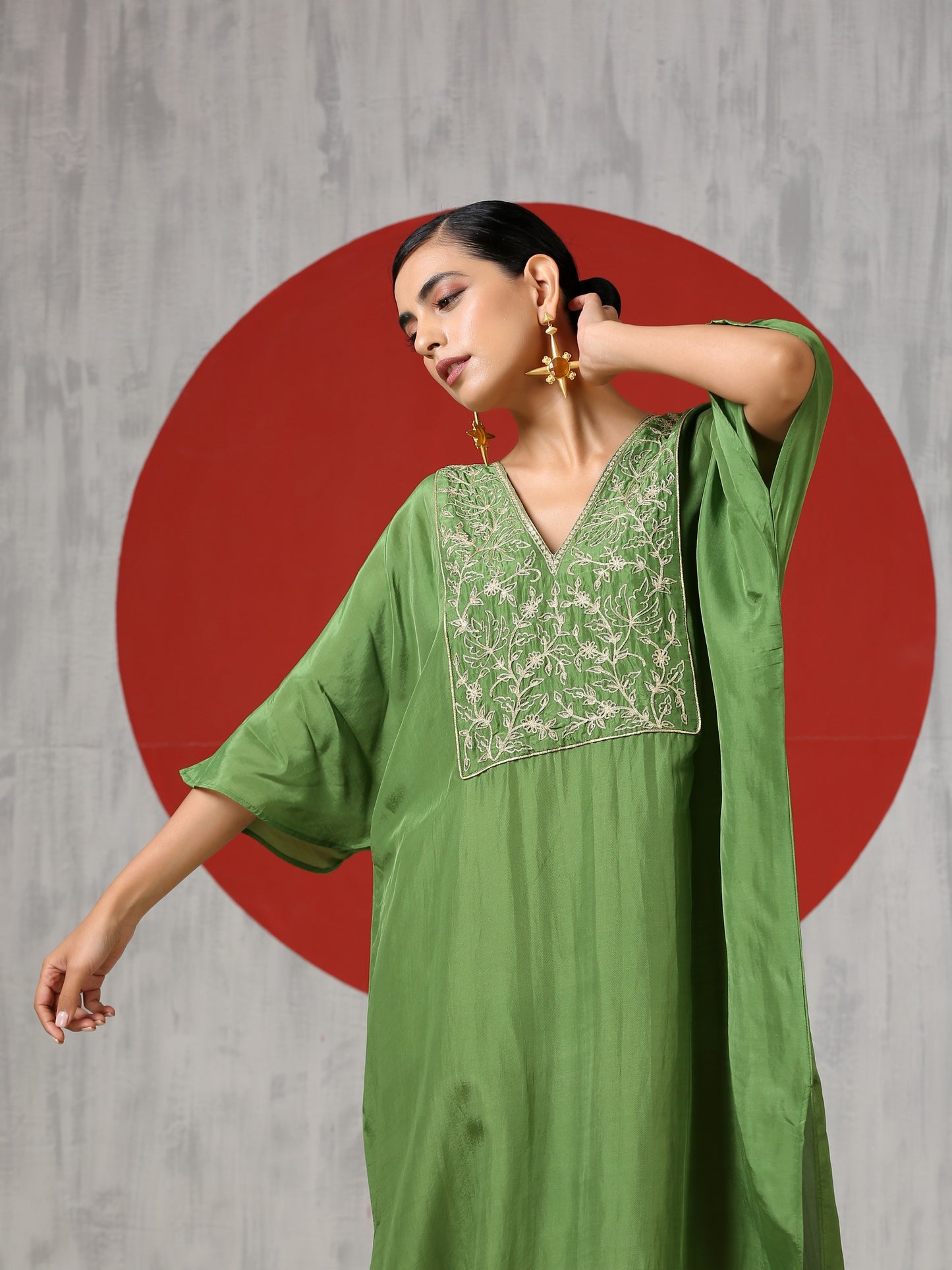 Jashn Green Kaftan