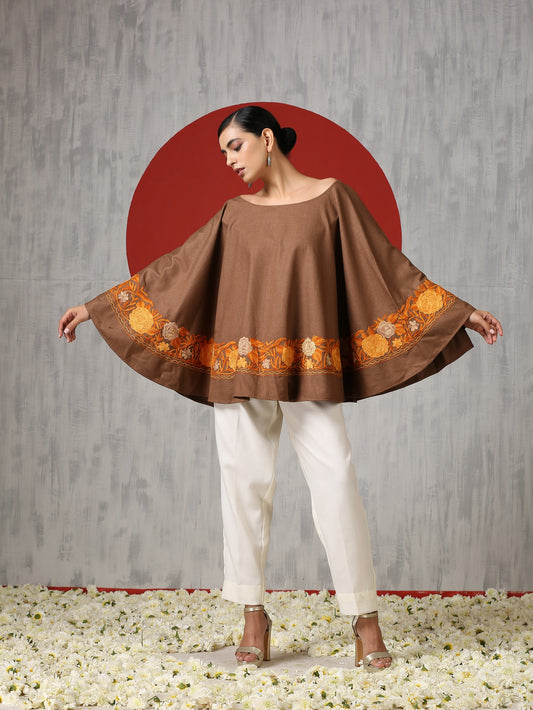 Makhmal Poncho Co-ord Set