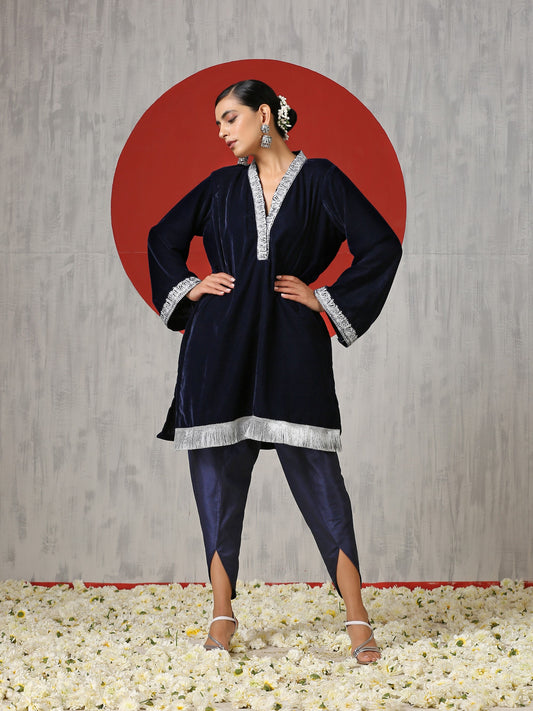 Makhmal Tulip Pants Co-ord Set