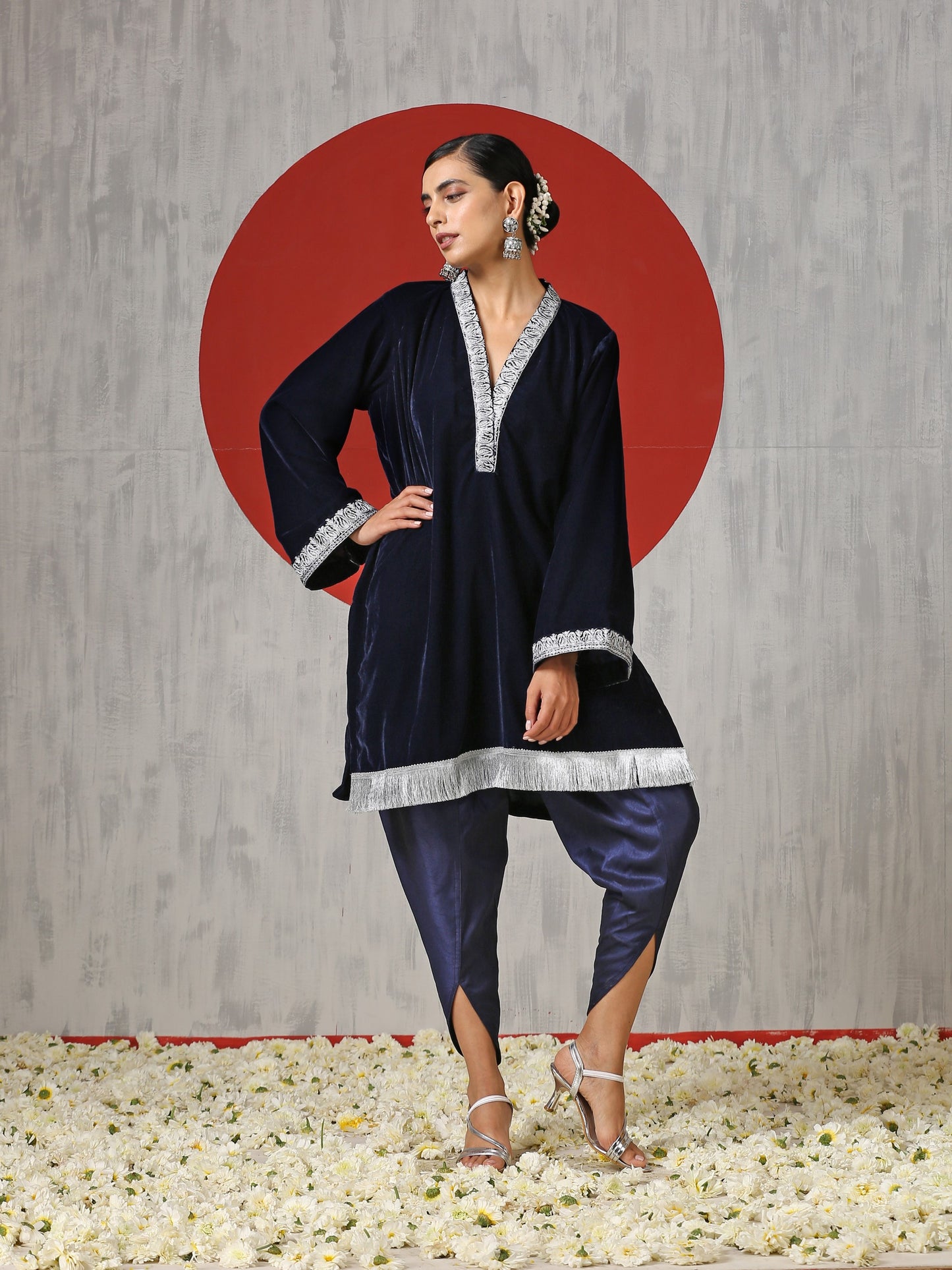 Makhmal Tulip Pants Co-ord Set