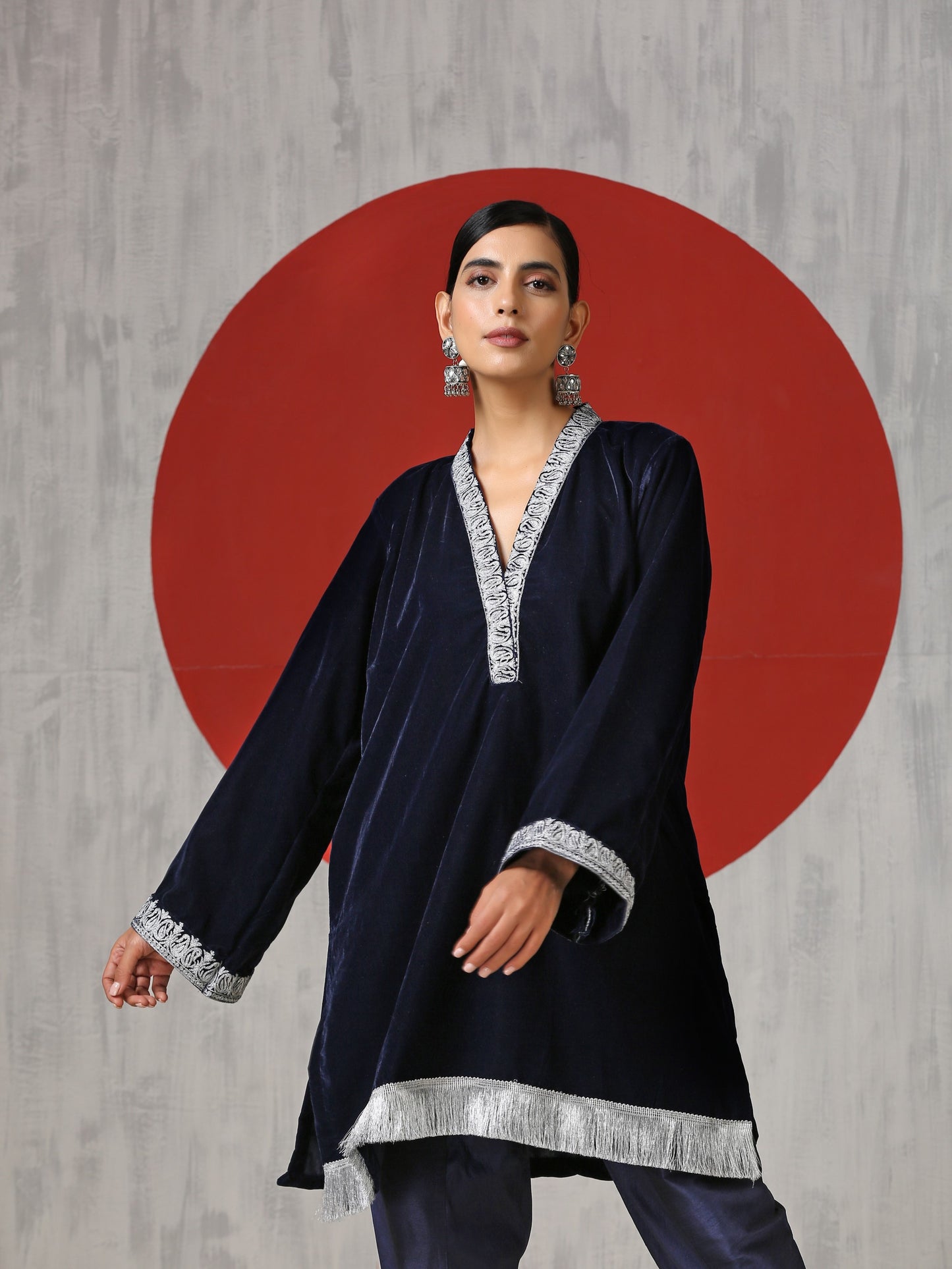 Makhmal Tulip Pants Co-ord Set