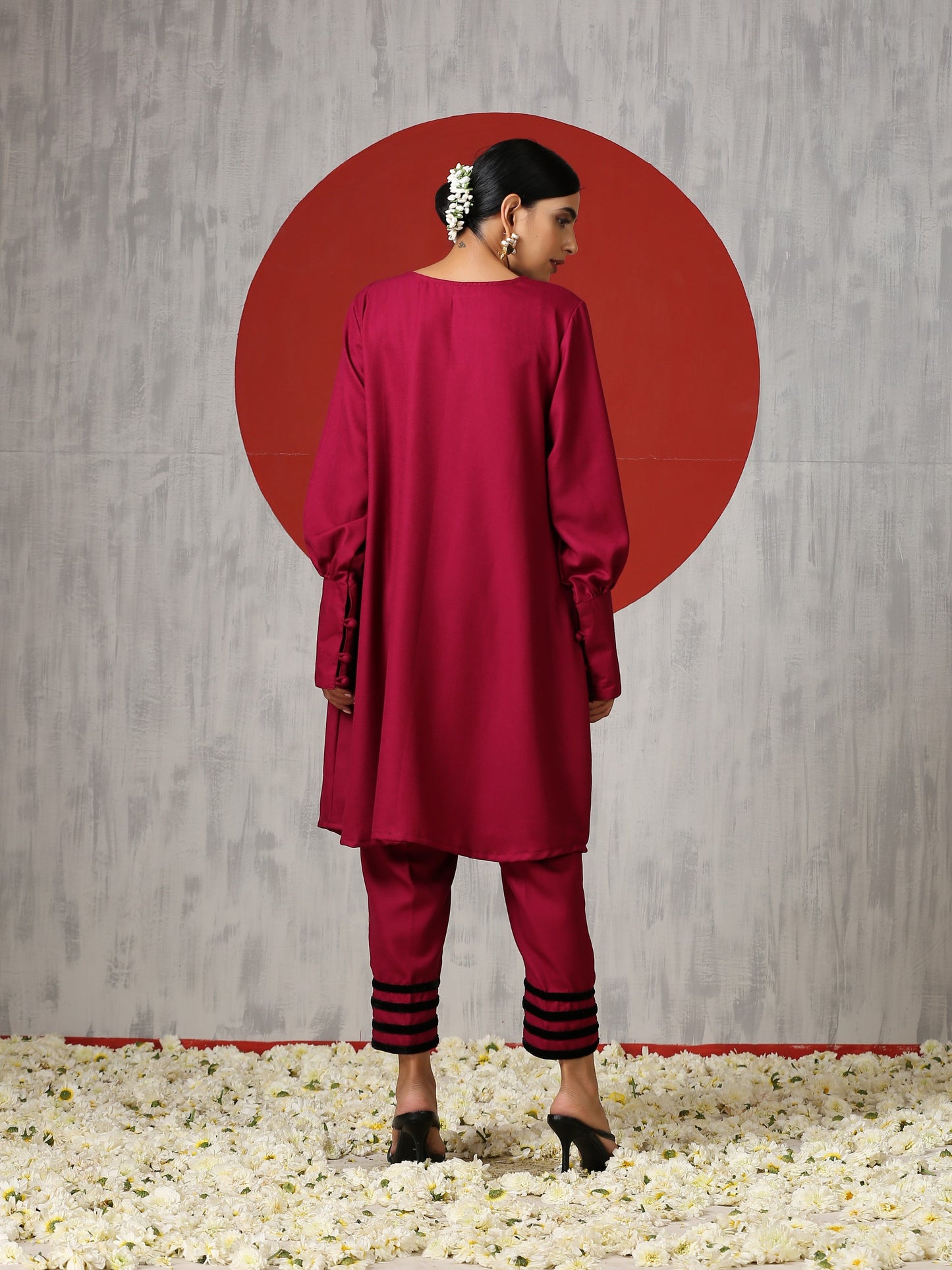 Makhmal Rouge Co-ord Set