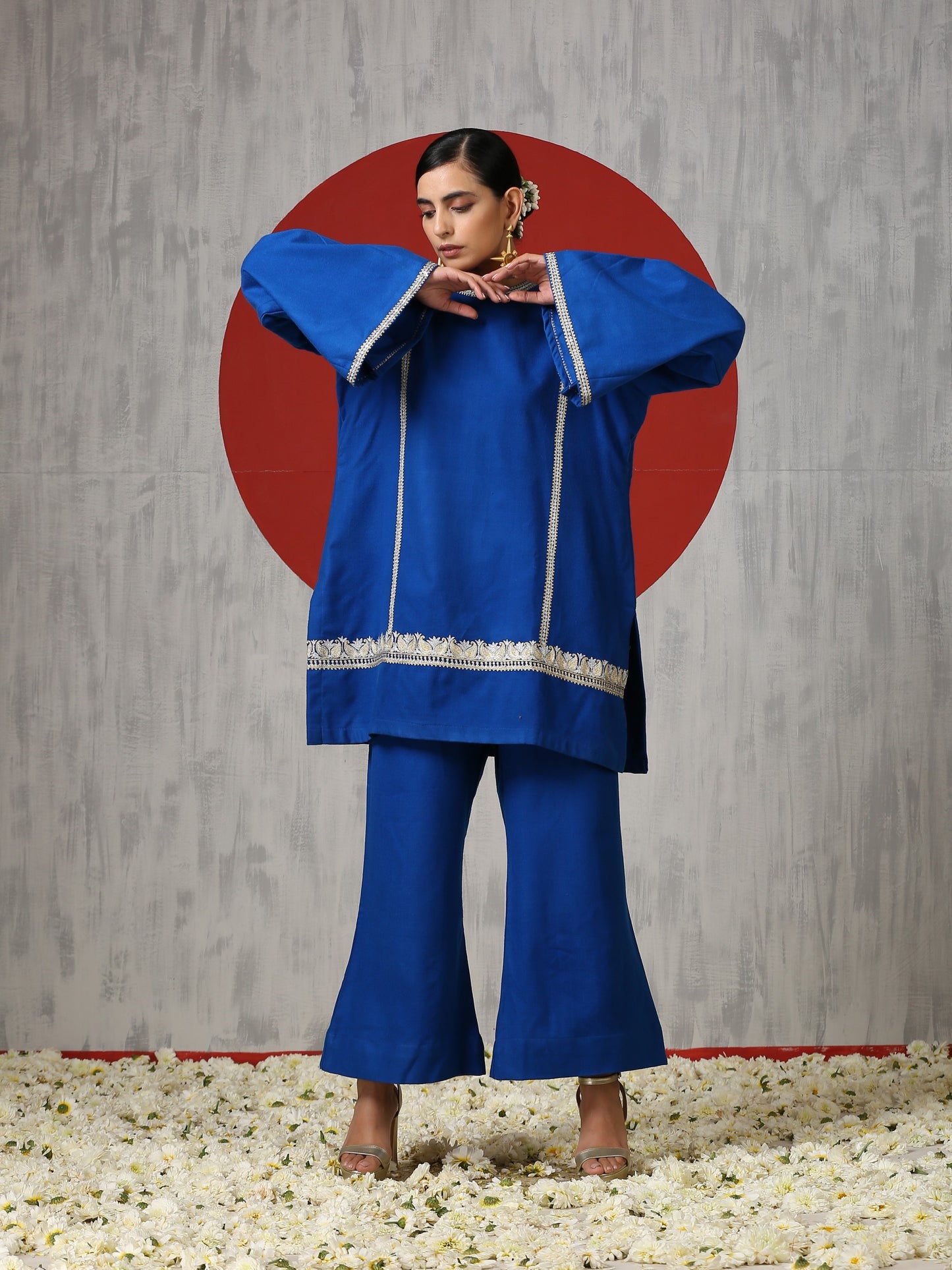 Makhmal Blue Co-ord Set