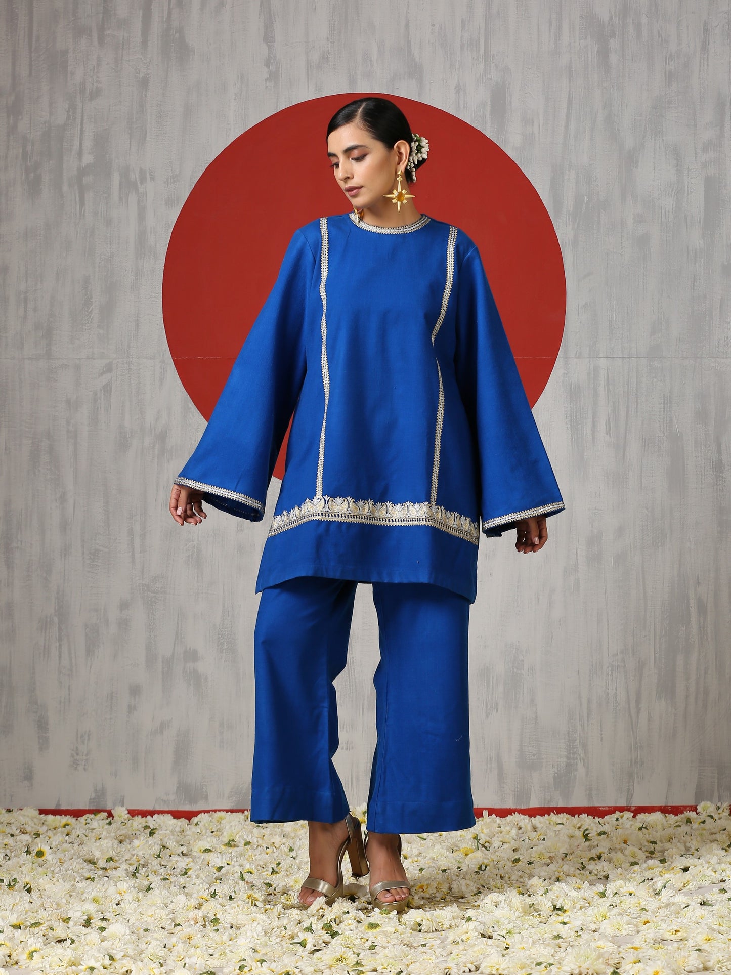 Makhmal Blue Co-ord Set