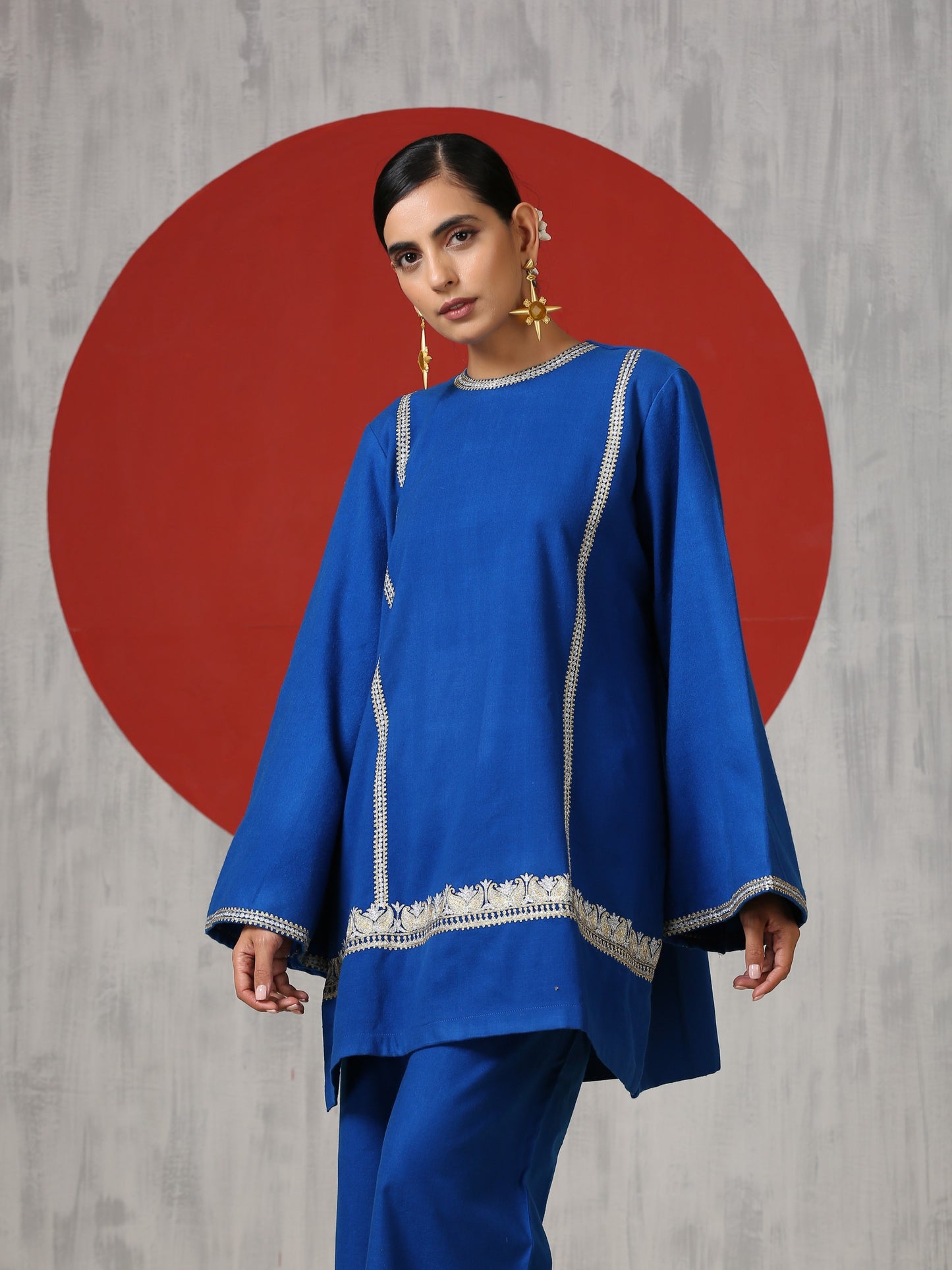 Makhmal Blue Co-ord Set