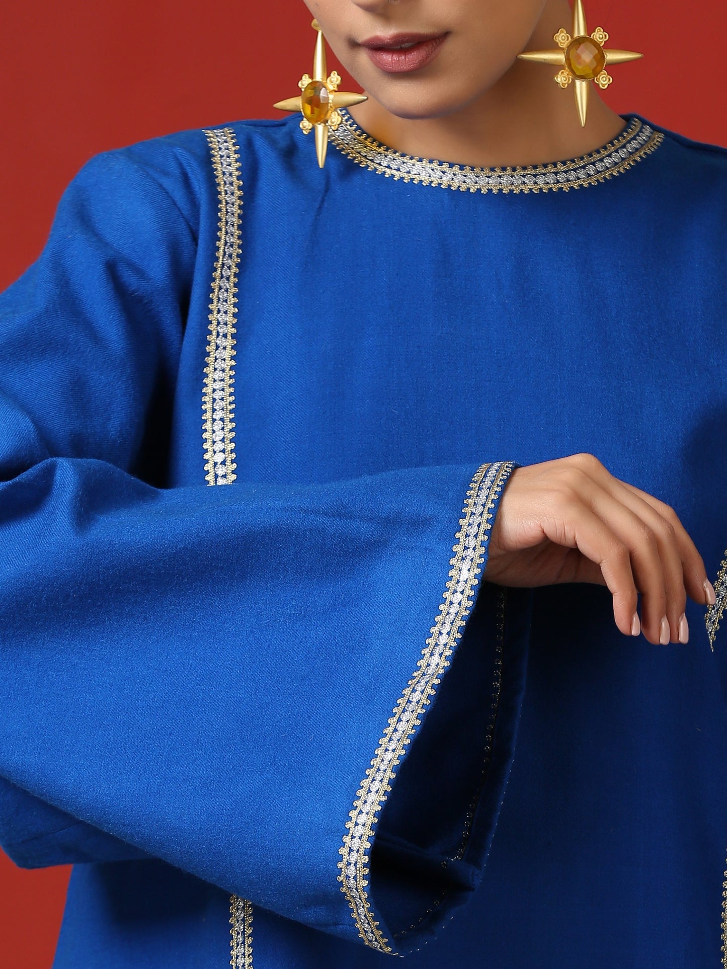 Makhmal Blue Co-ord Set