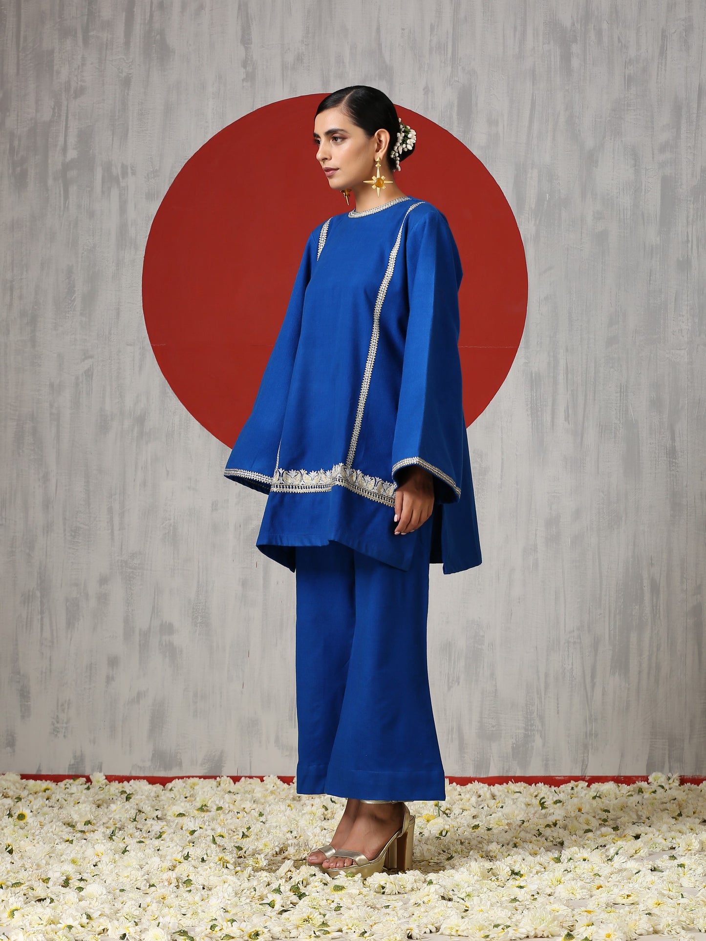 Makhmal Blue Co-ord Set
