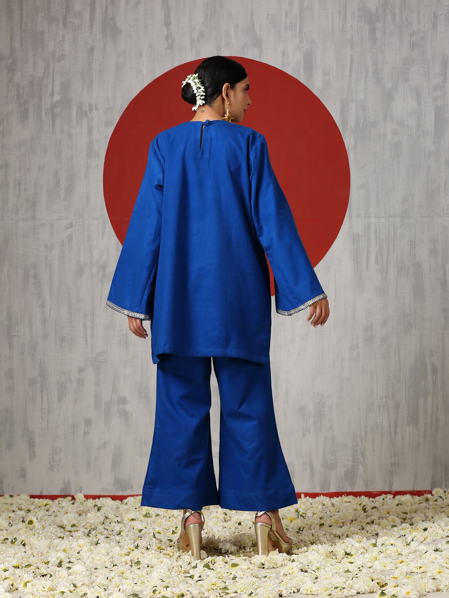 Makhmal Blue Co-ord Set