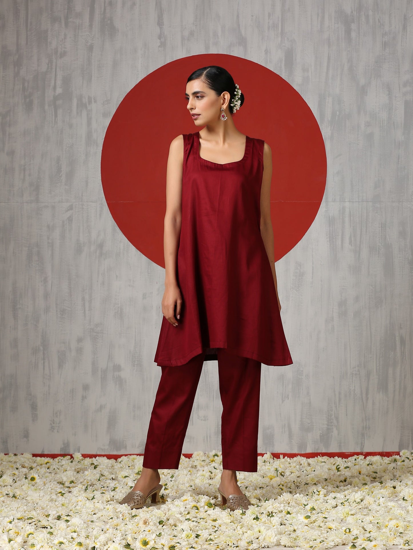 Jashn Puff Sleeves Organza Co-ord Set