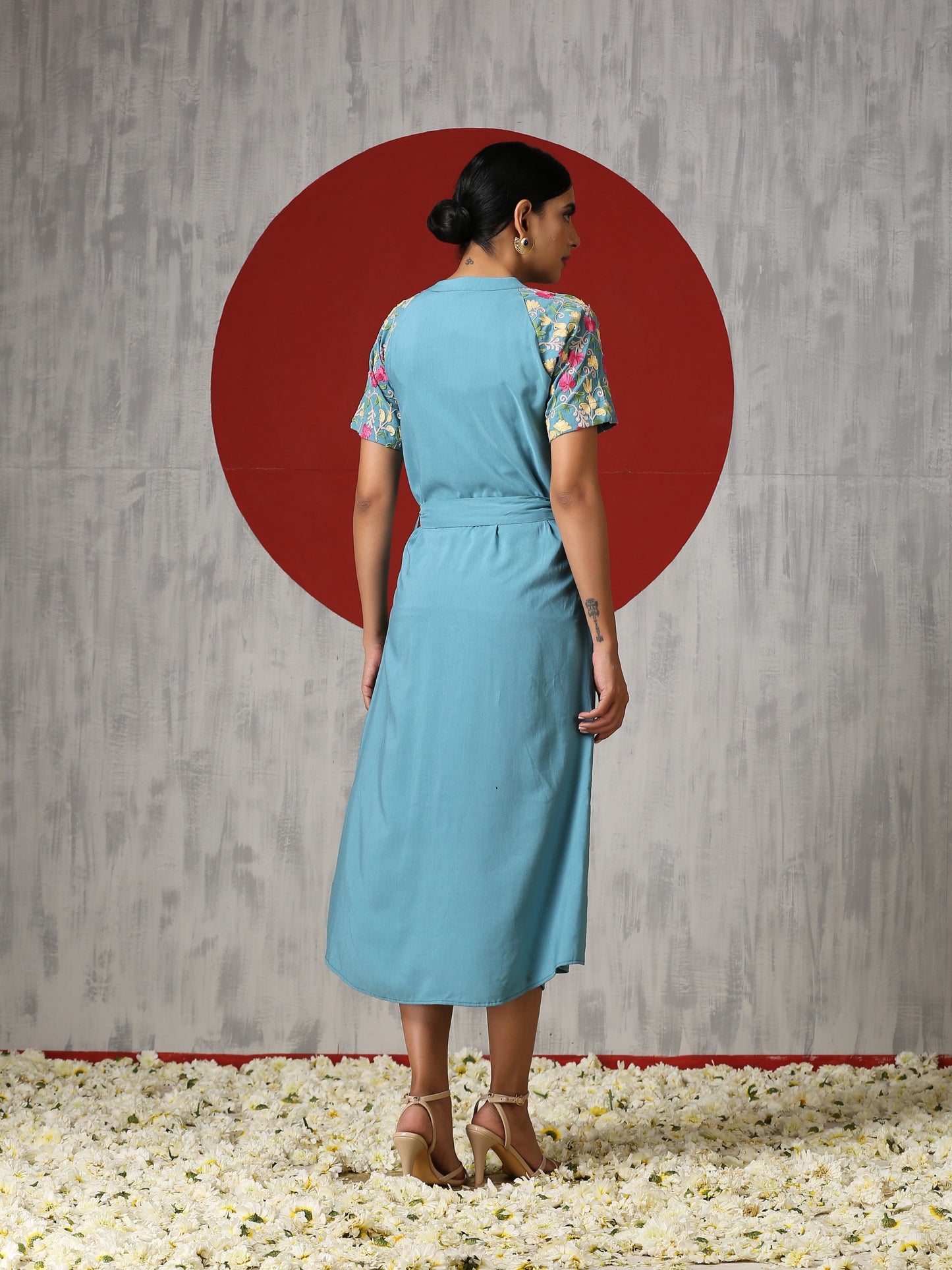 Bahaar Turkish Blue Dress