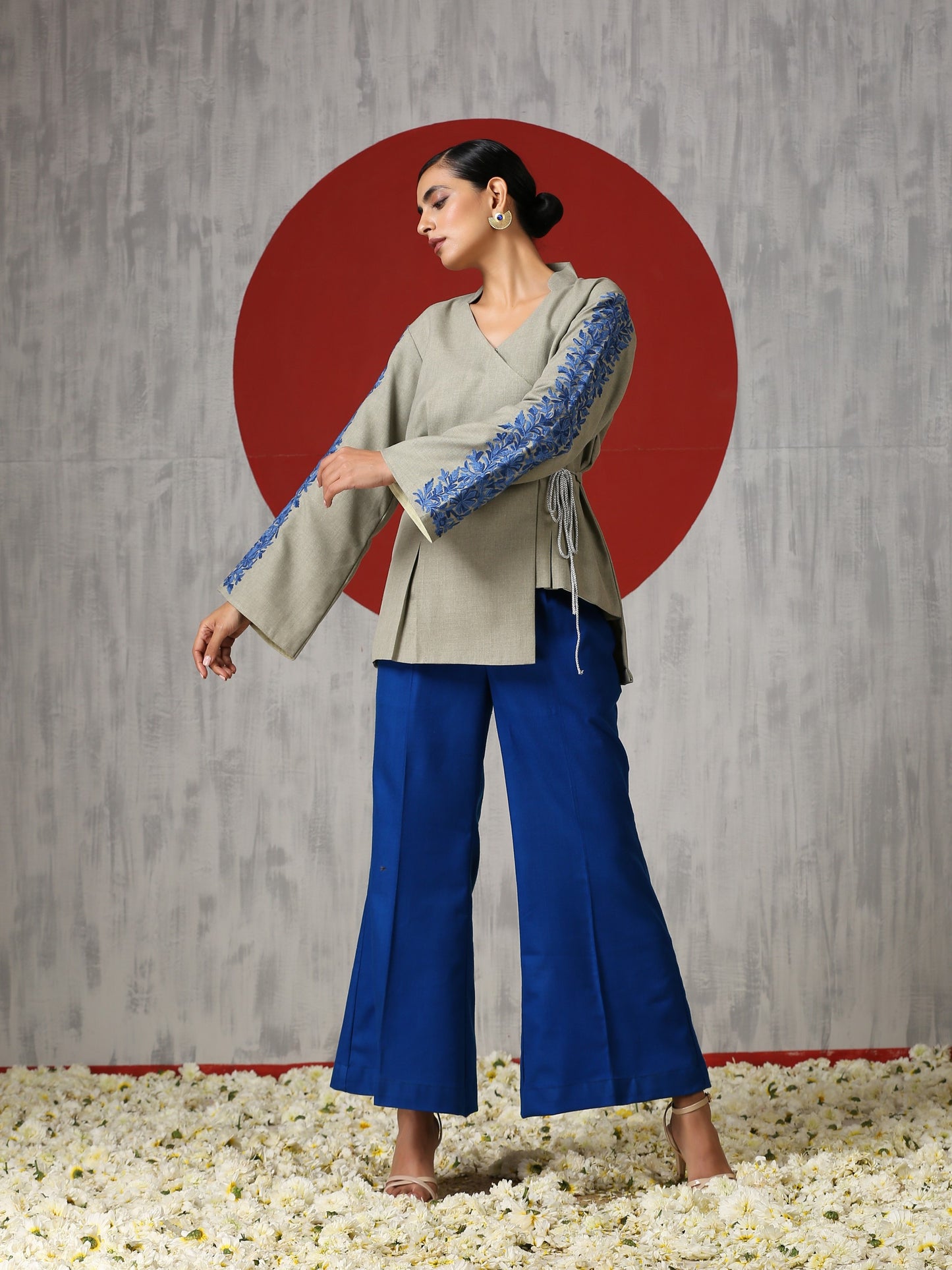 Makhmal Bell Bottom Formal Set