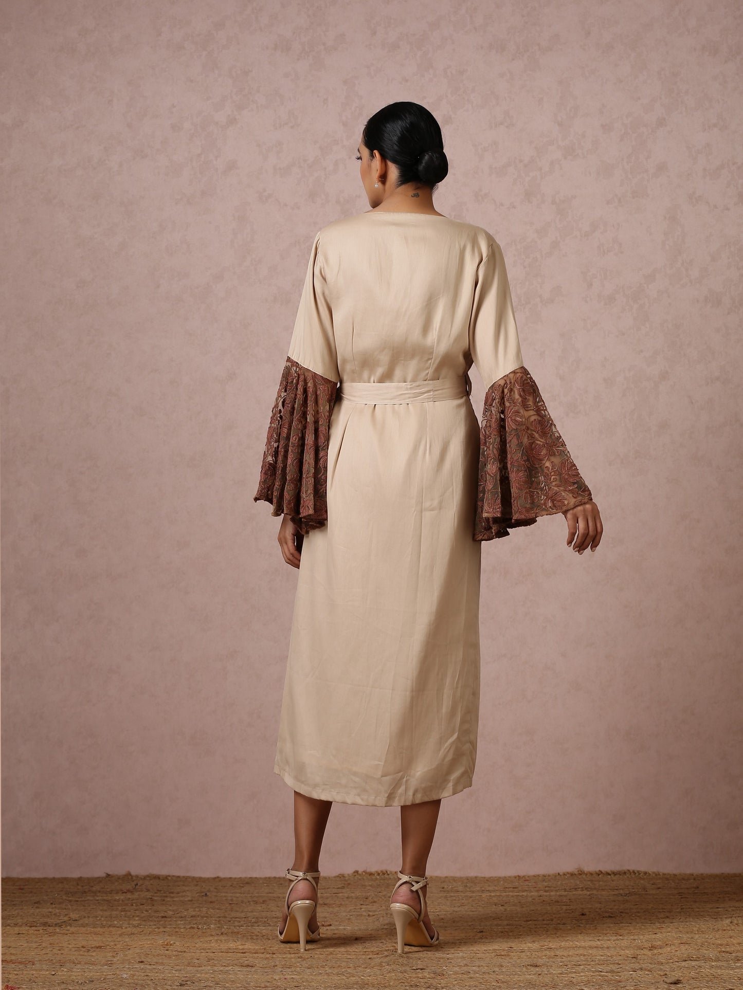 Bahaar Bell Sleeves Dress