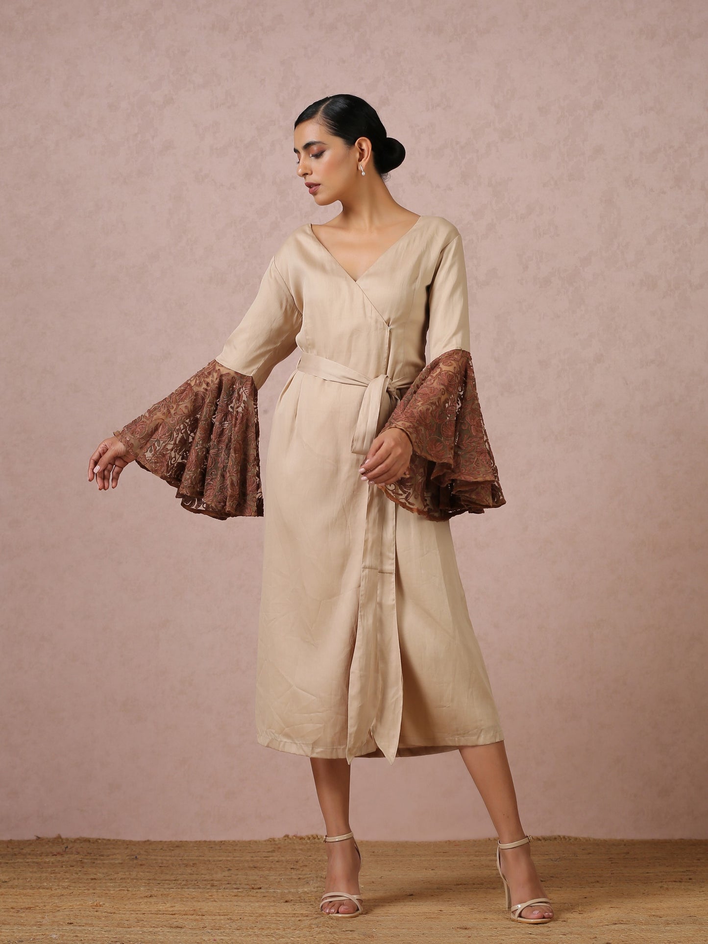 Bahaar Bell Sleeves Dress