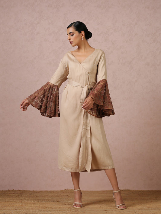 Bahaar Bell Sleeves Dress