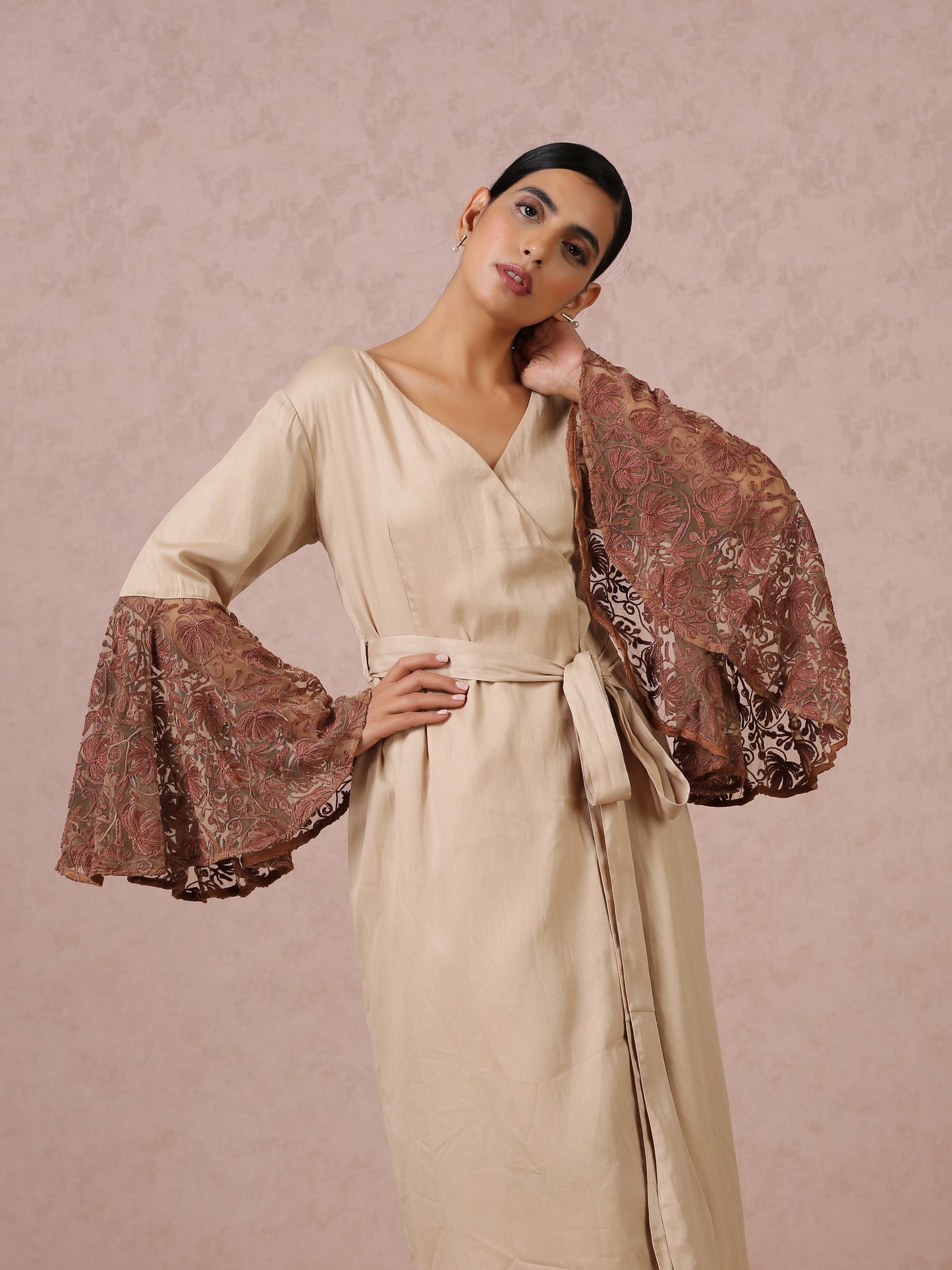 Bahaar Bell Sleeves Dress