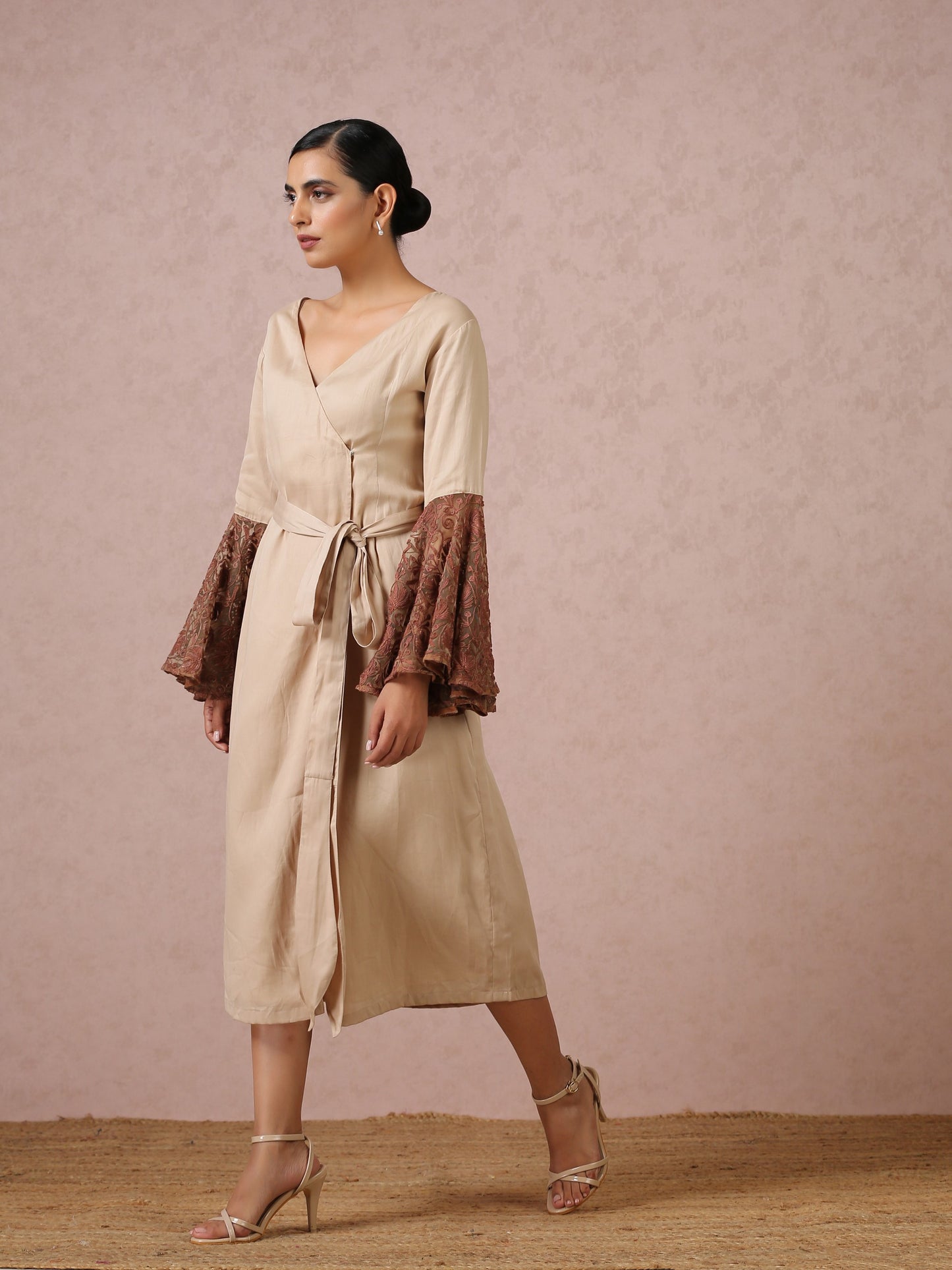 Bahaar Bell Sleeves Dress