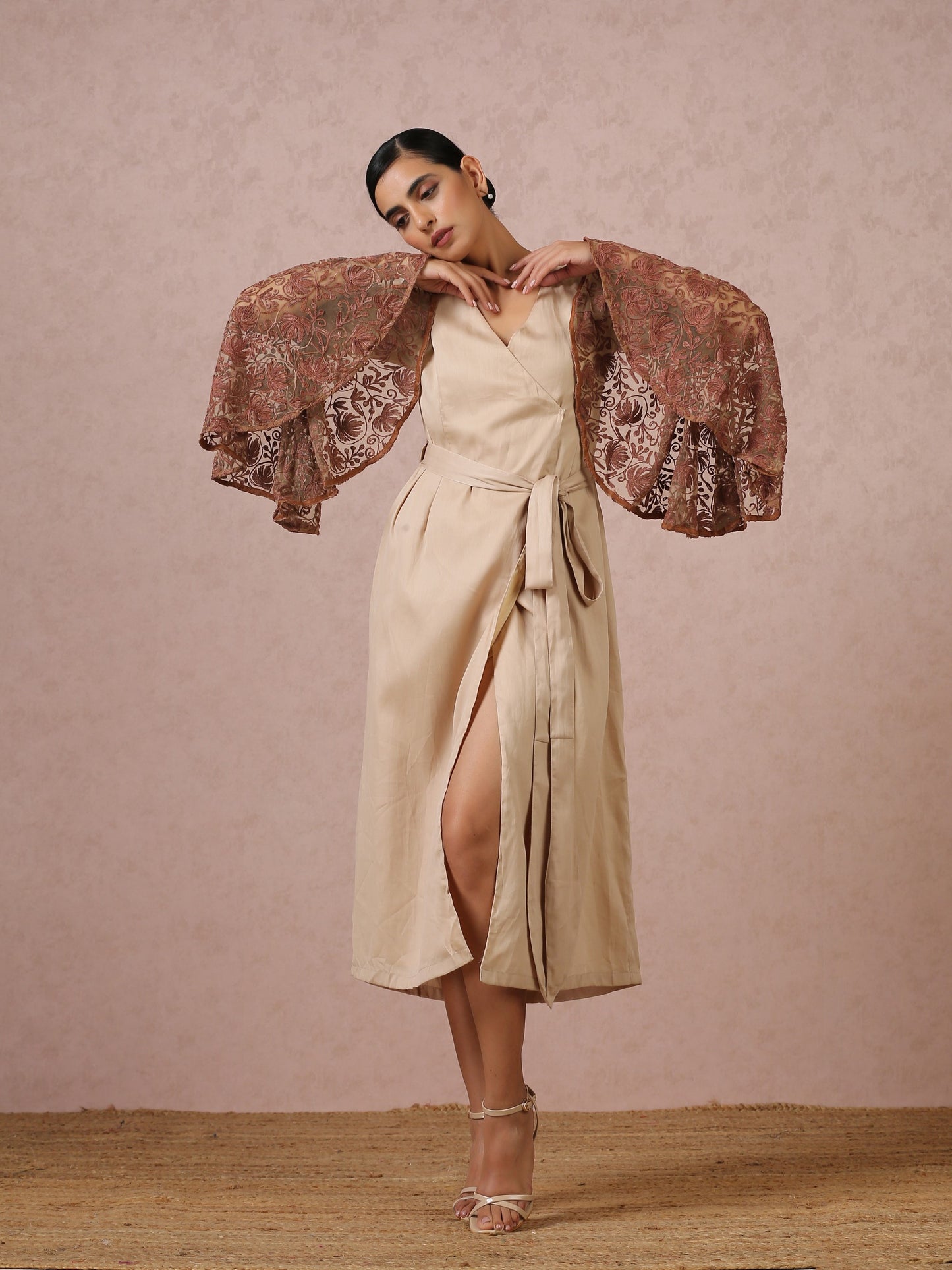 Bahaar Bell Sleeves Dress