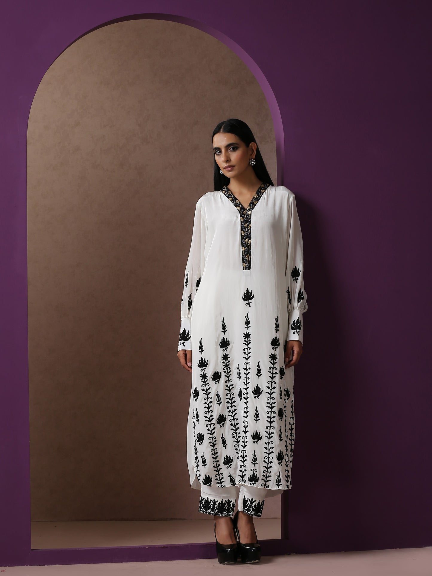 Jashn Pearl White Kurta Set
