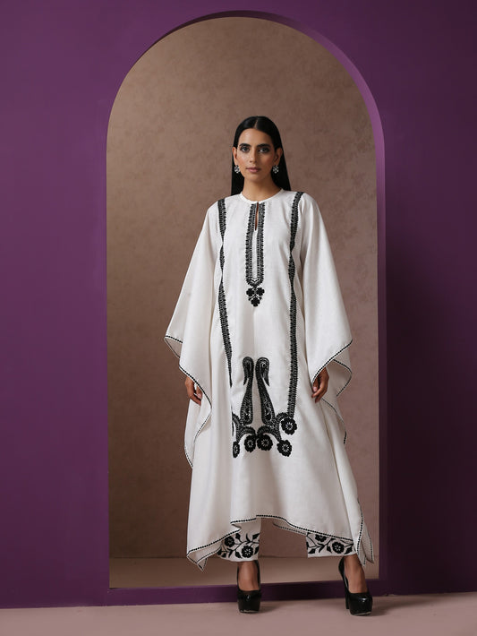 Bahaar Linen Kaftan Set