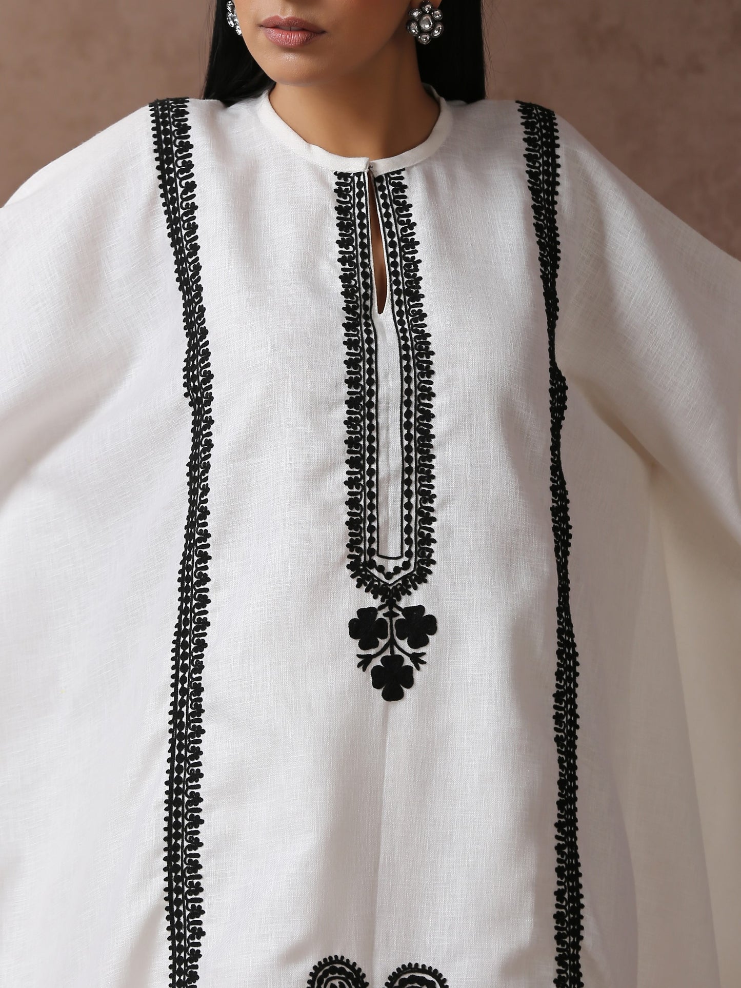 Bahaar Linen Kaftan Set