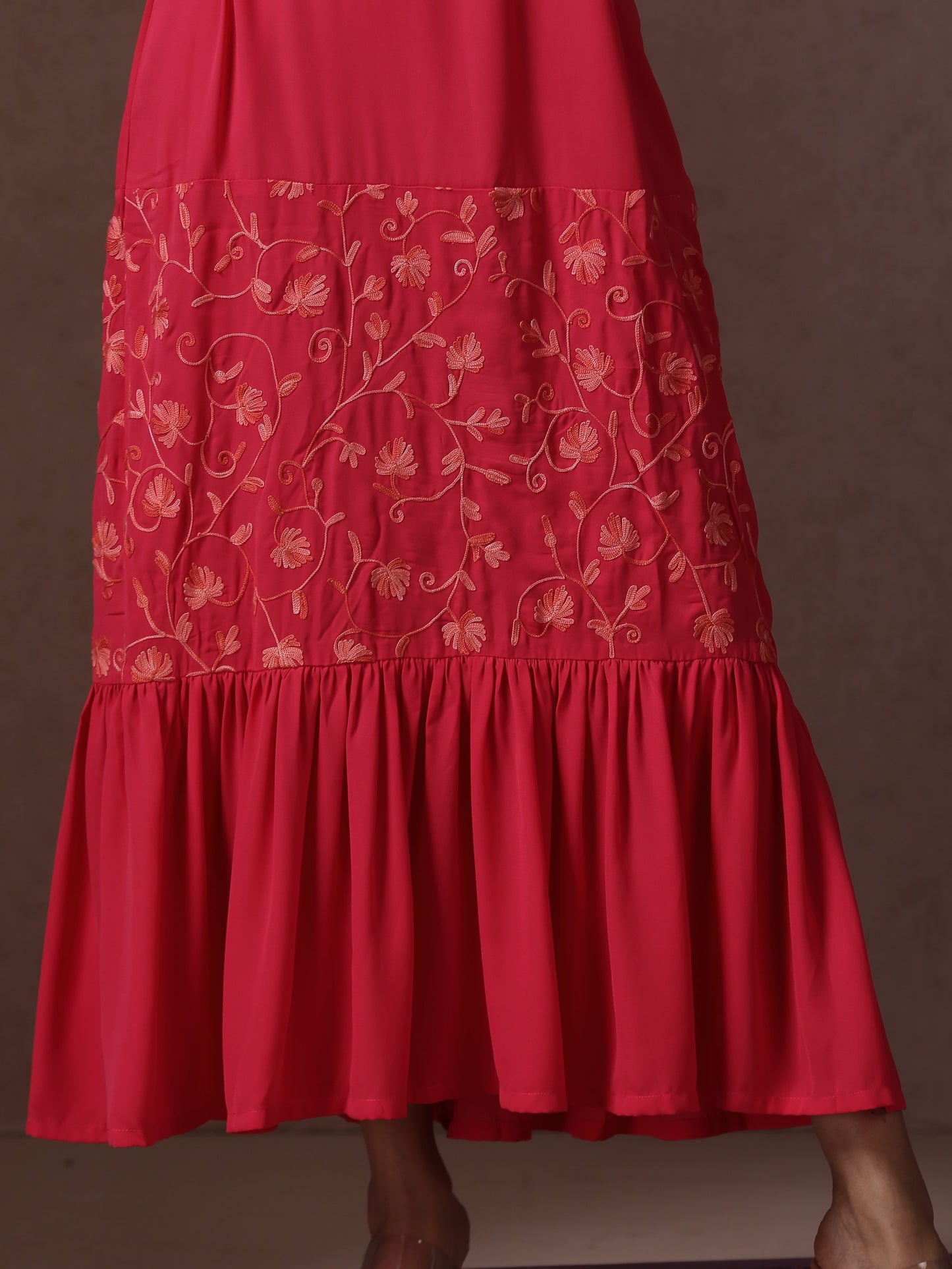 Bahaar Pink Frilled Dress