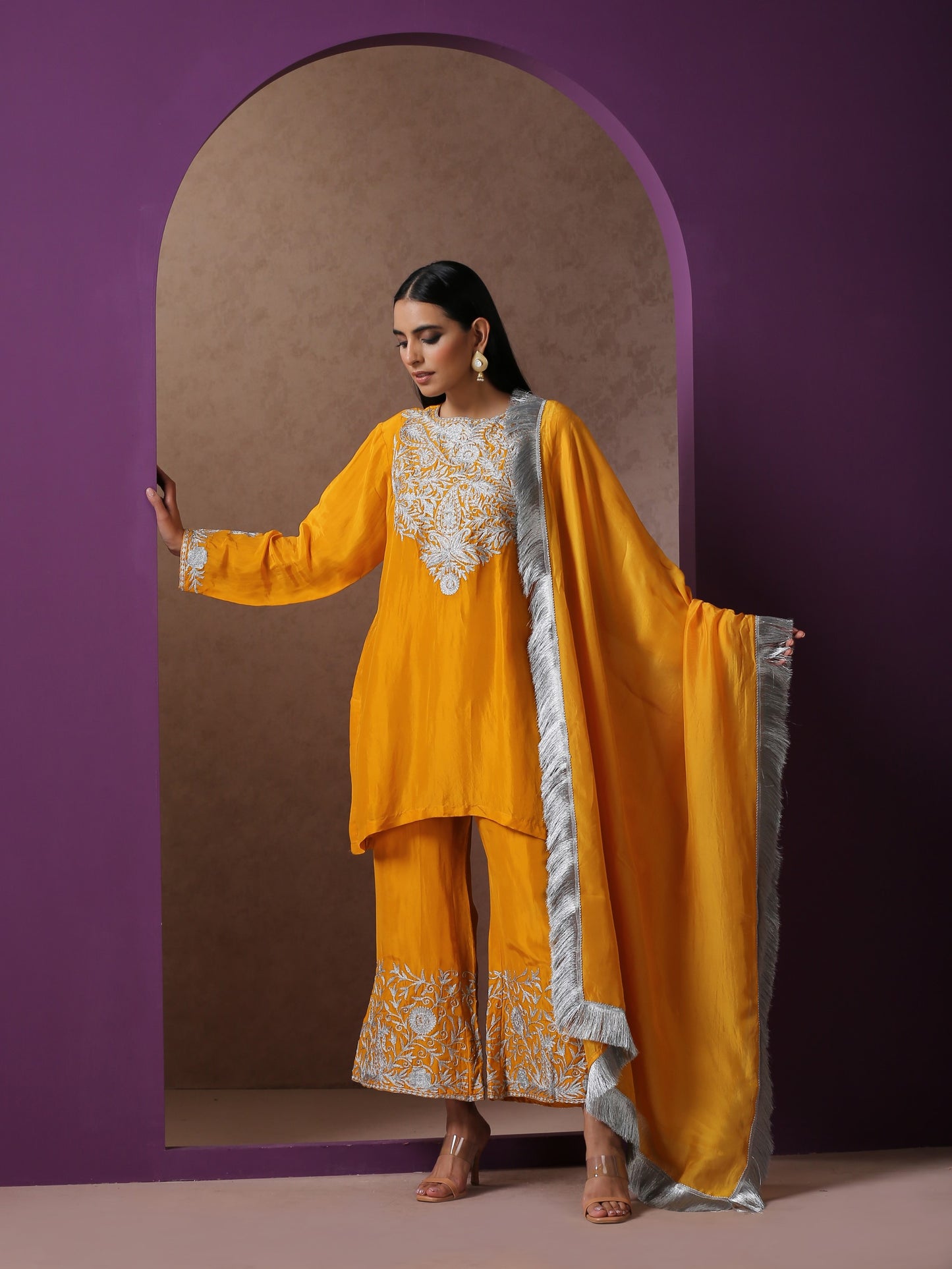Jashn Mustard Suit Set