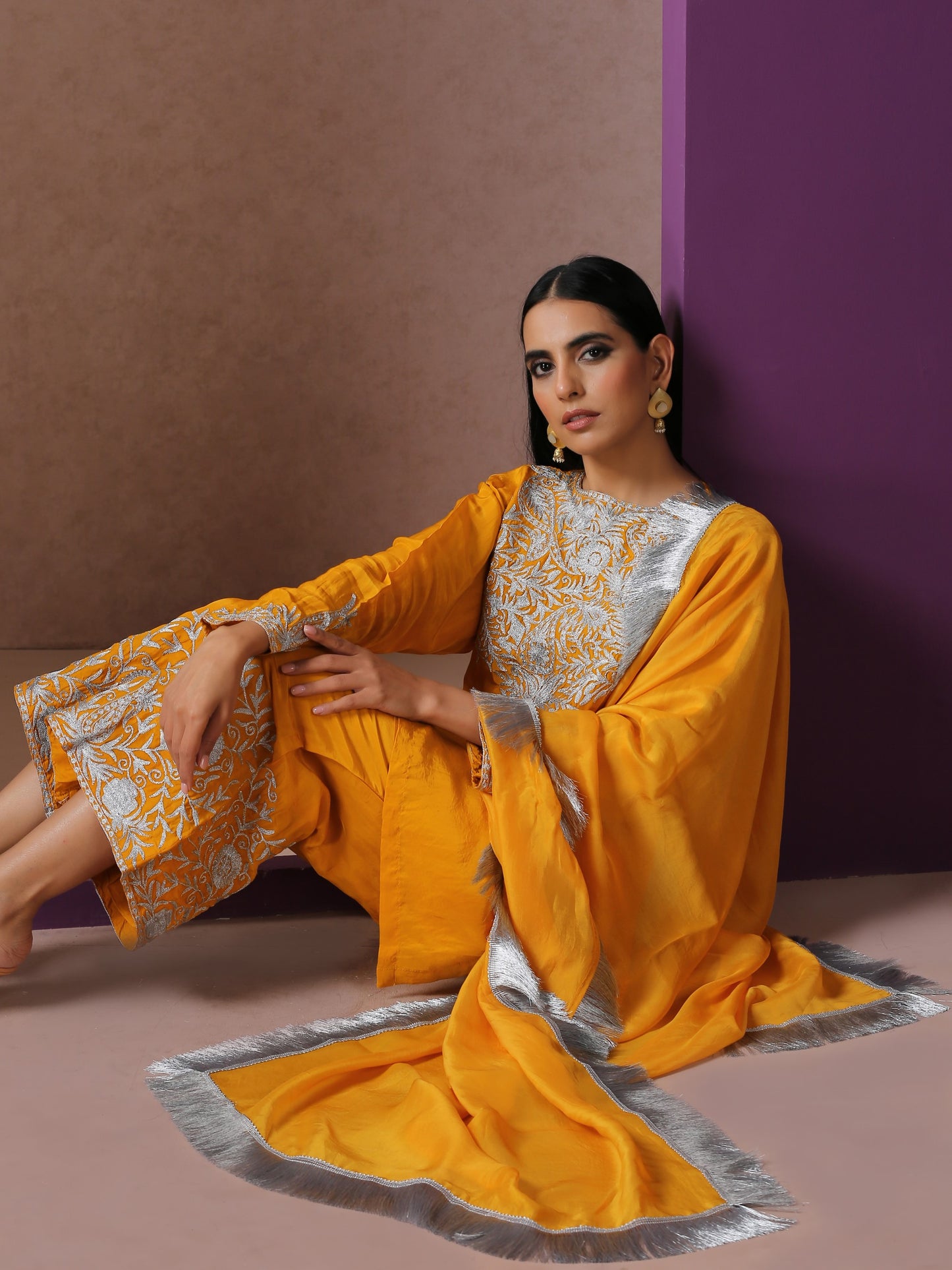 Jashn Mustard Suit Set