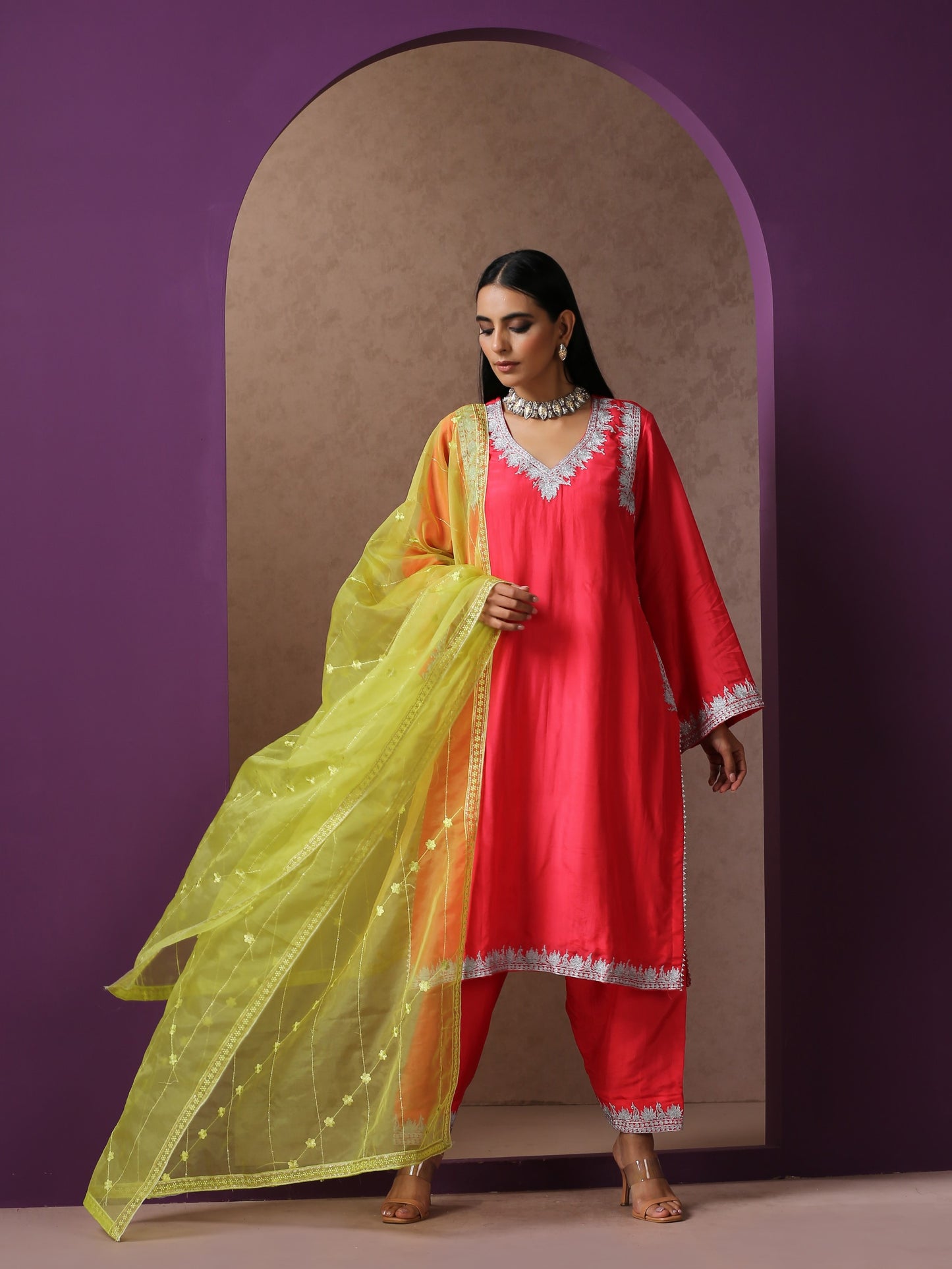 Jashn Carrot Suit Set