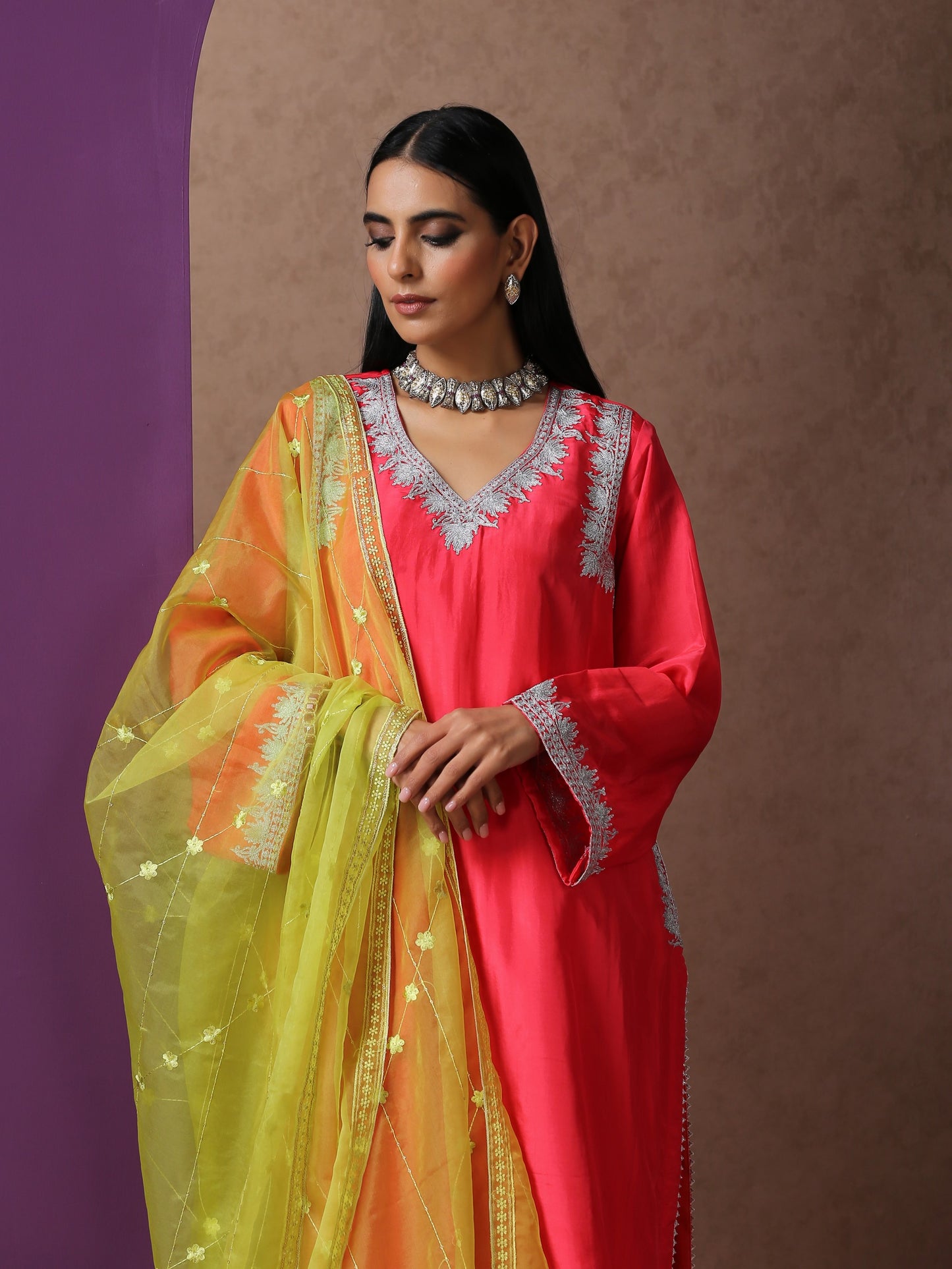 Jashn Carrot Suit Set