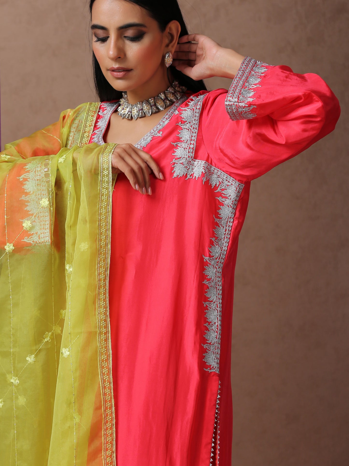 Jashn Carrot Suit Set