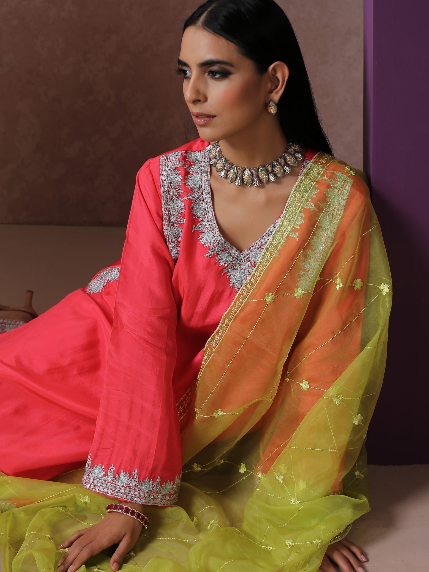 Jashn Carrot Suit Set