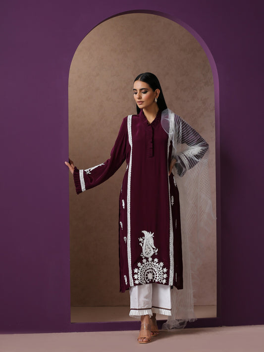 Jashn Purple Suit Set