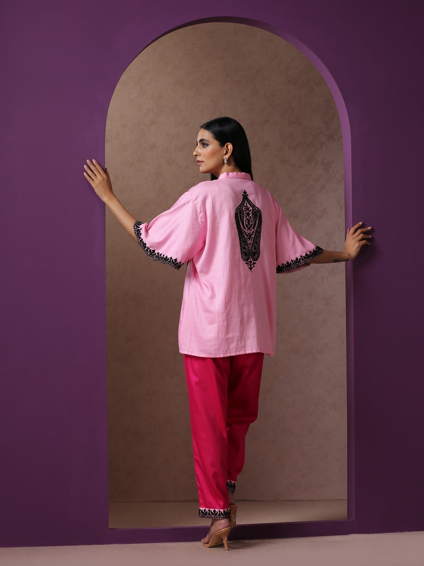 Sabaa Baby Pink & Hot Pink Co-ord Set