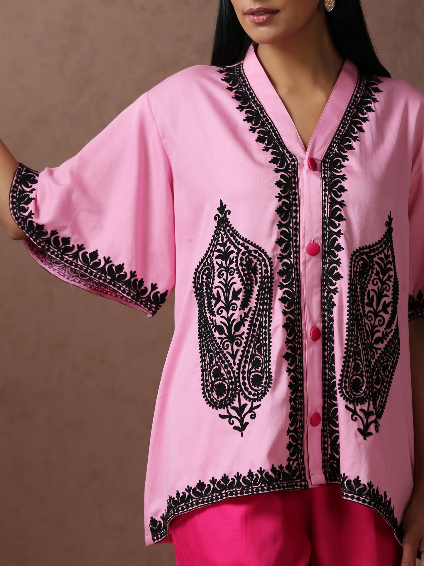 Sabaa Baby Pink & Hot Pink Co-ord Set