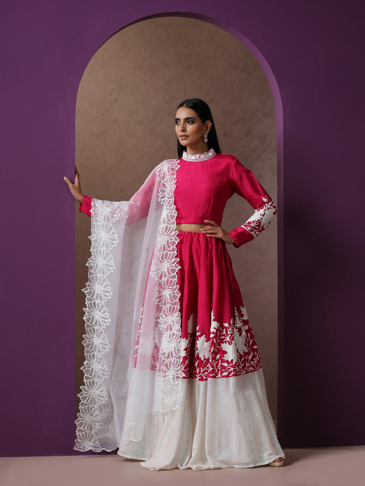 Jashn Hot Pink Lehenga
