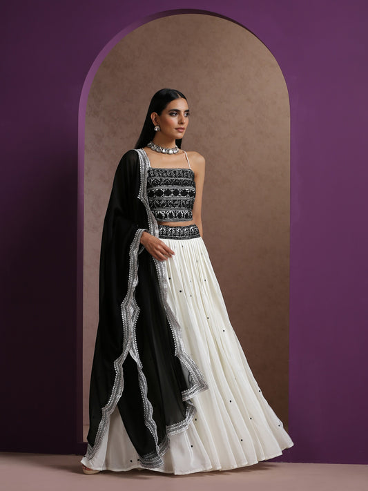 Jashn Black & White Lehenga