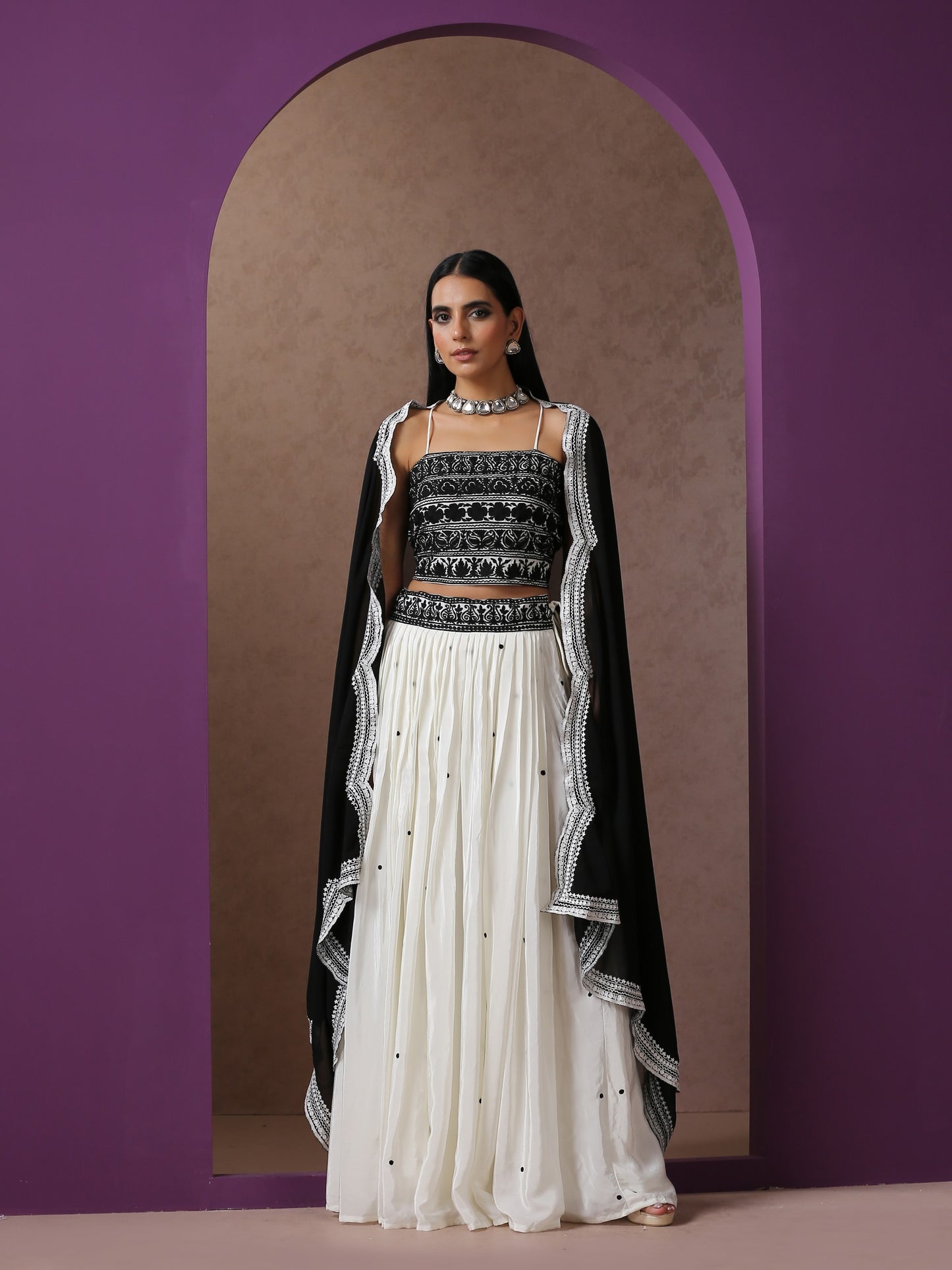 Jashn Black & White Lehenga