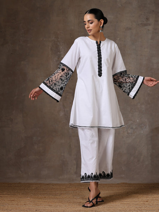 Aghaaz White Co-ord Set