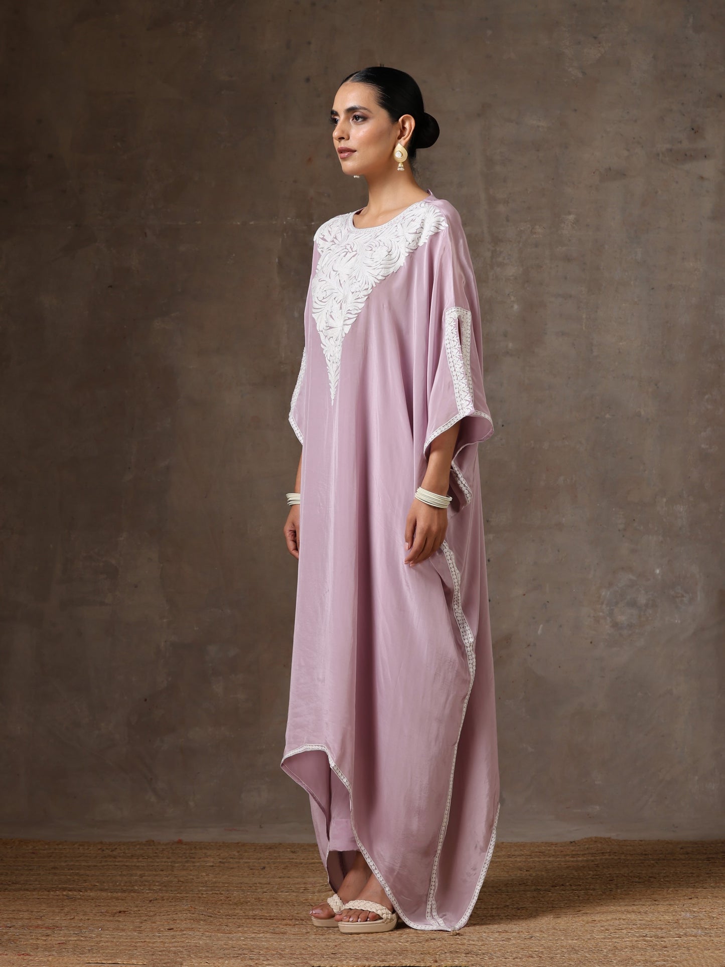 Aghaaz Purple Kaftan Set