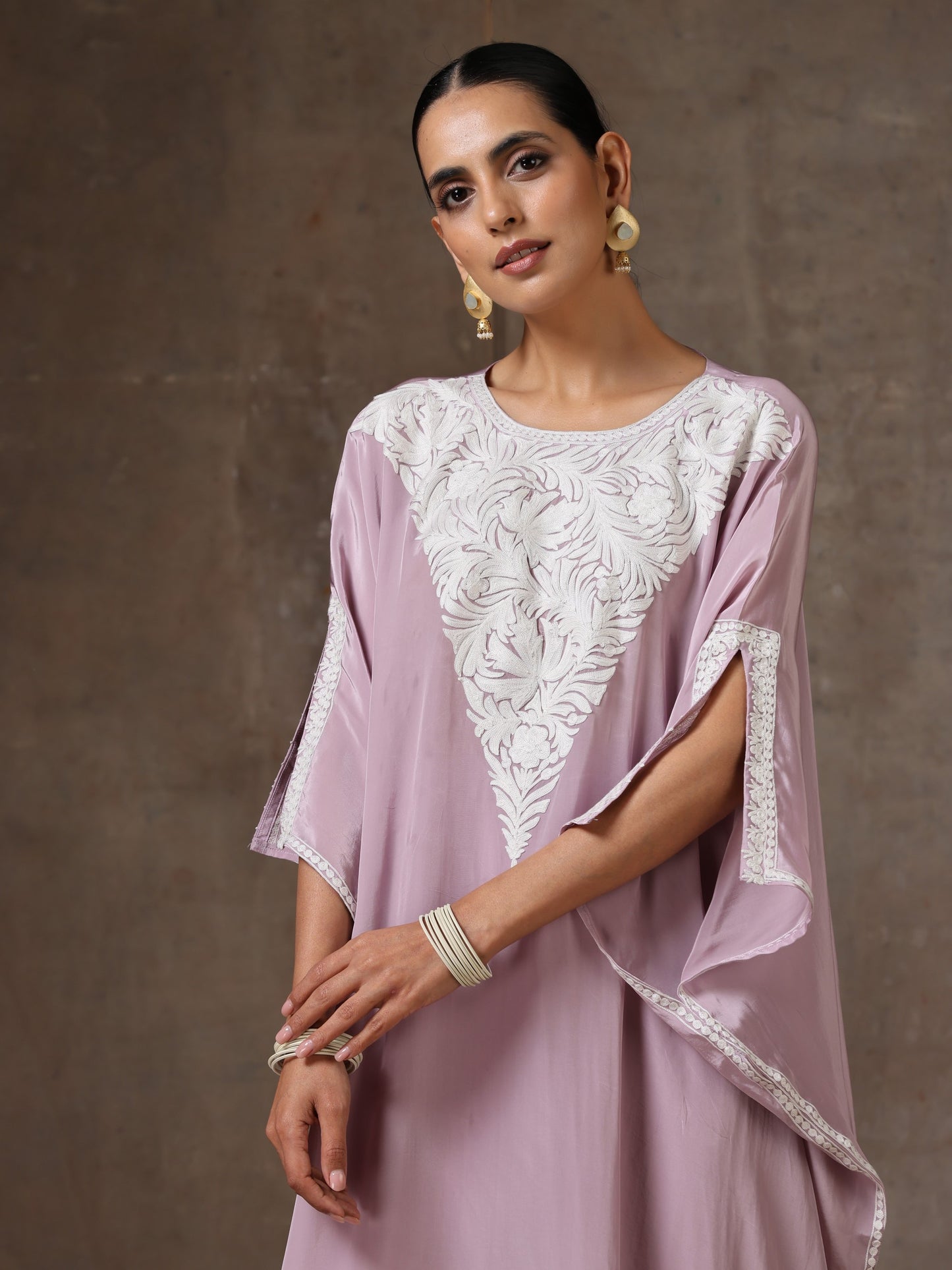 Aghaaz Purple Kaftan Set