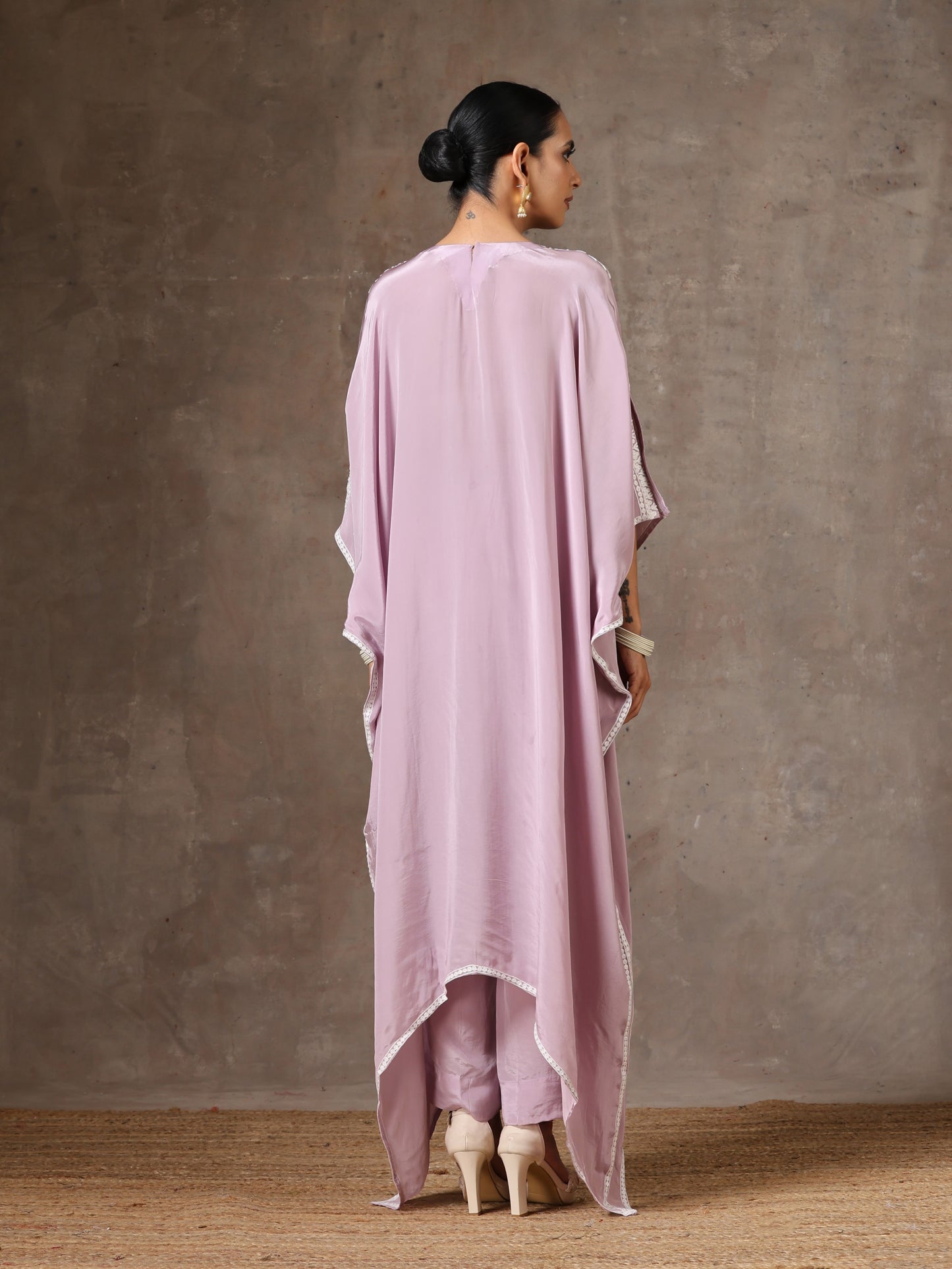 Aghaaz Purple Kaftan Set