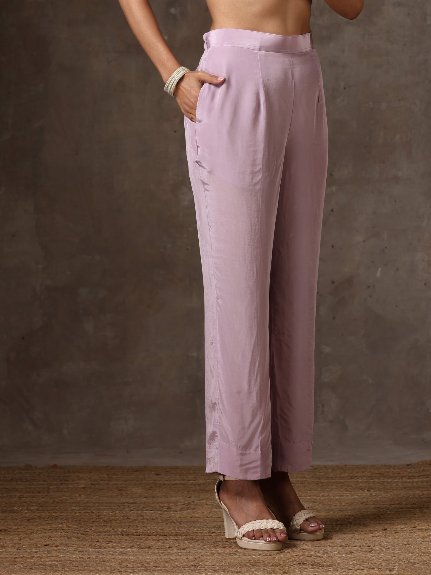 Aghaaz Purple Kaftan Set