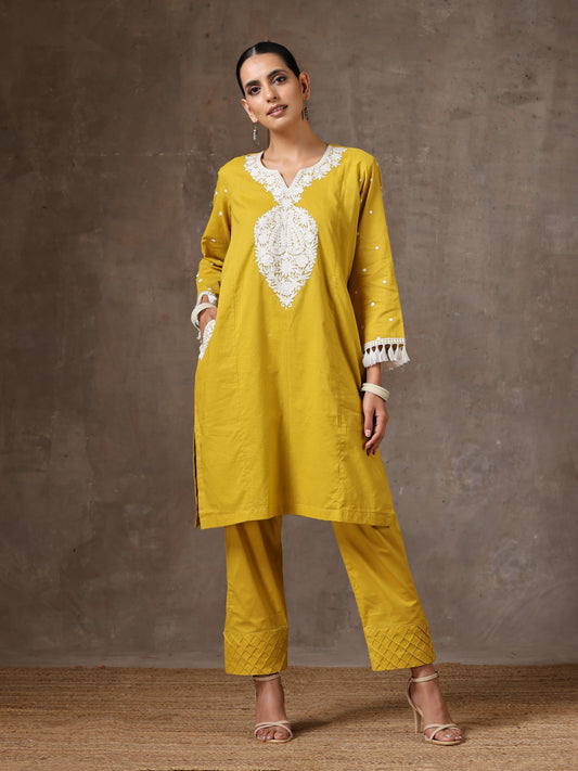 Aghaaz Mustard Co-ord Set