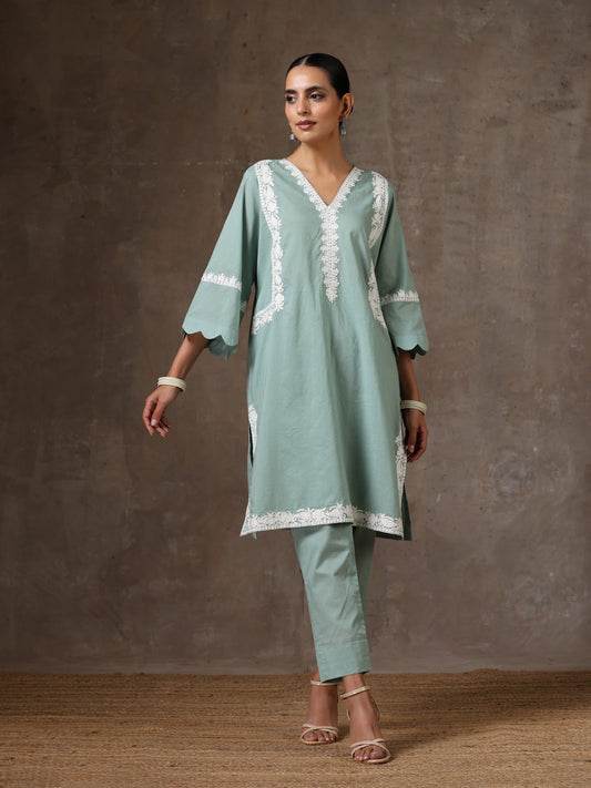 Aghaaz Mint Co-ord Set