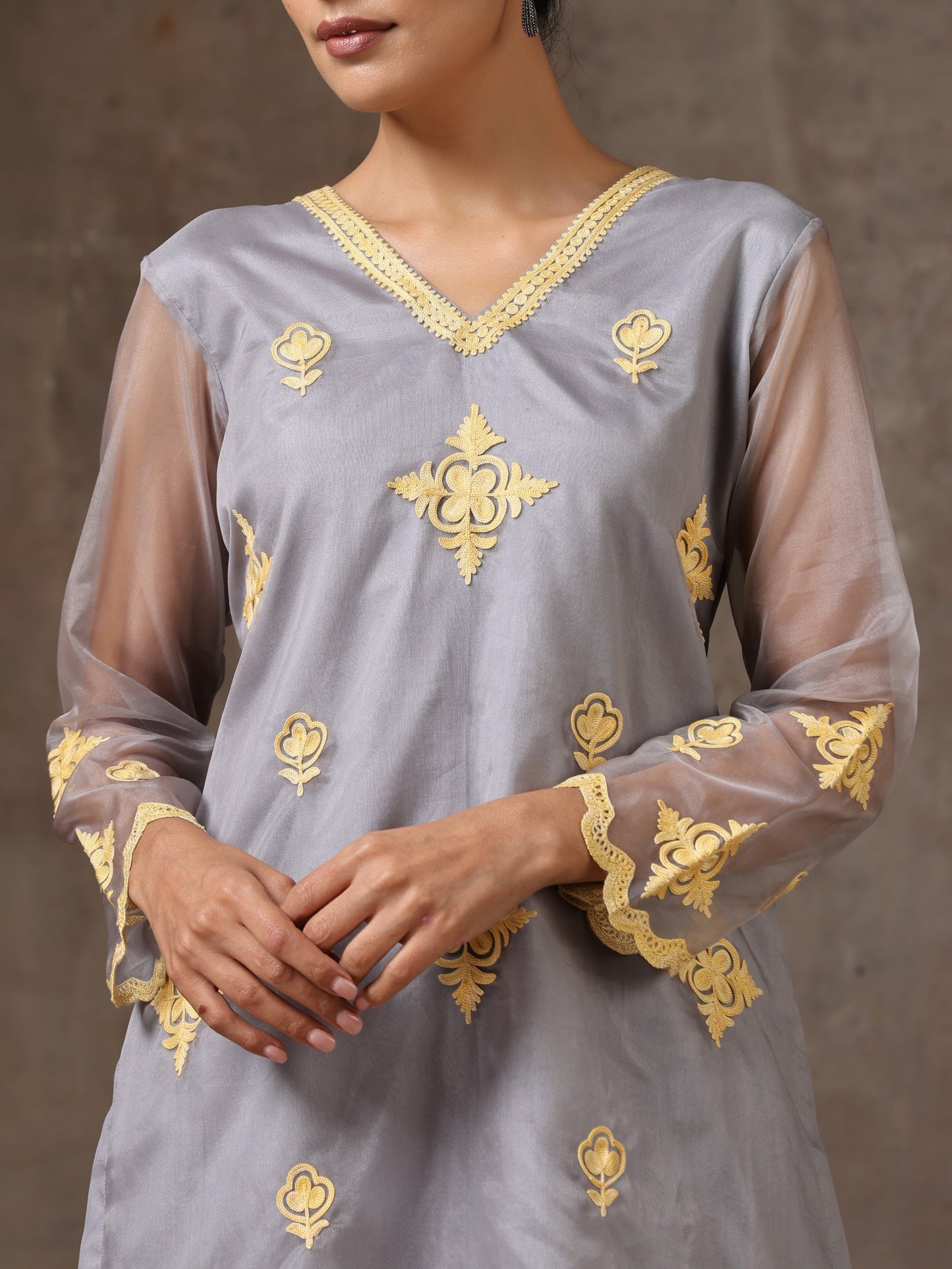 Aghaaz Grey Co-ord Set