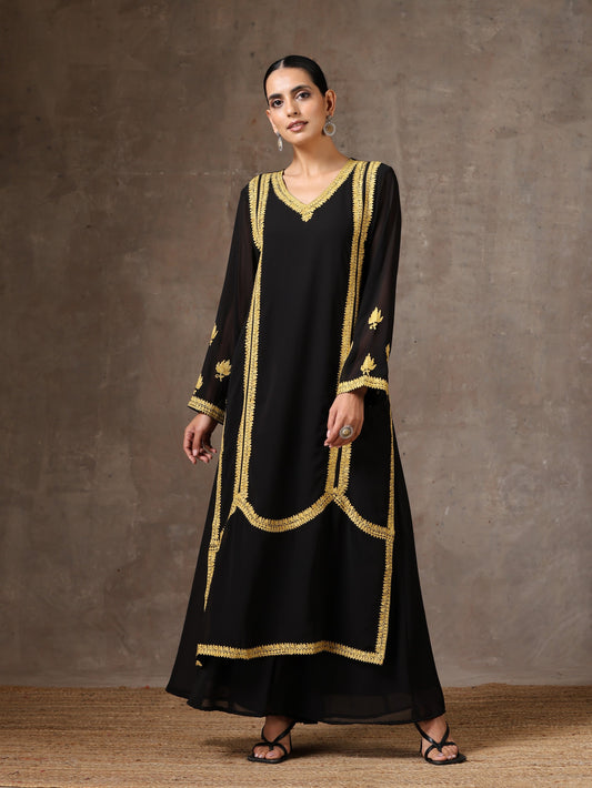 Aghaaz Black Kurta Set
