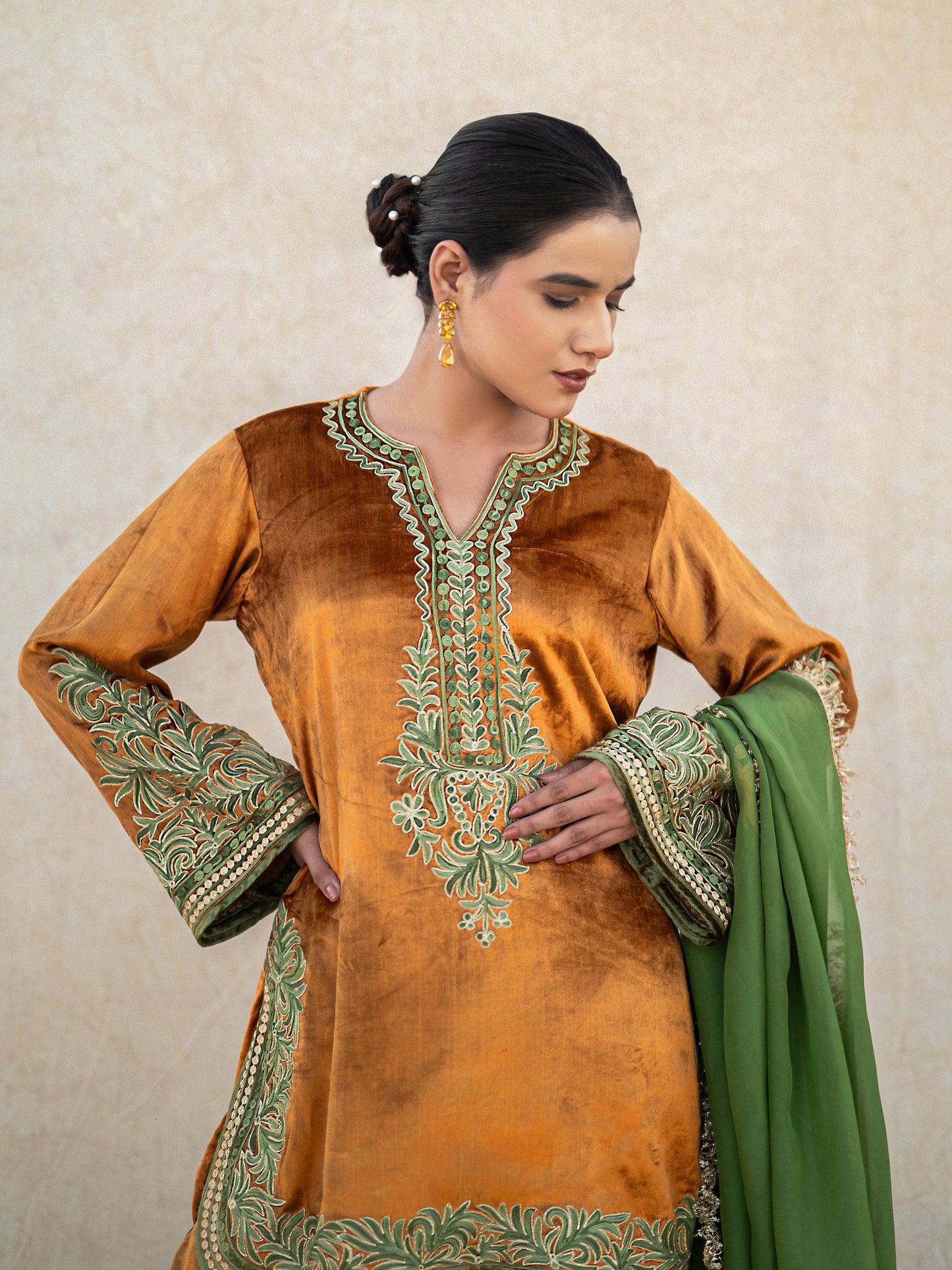 Zoon Mustard & Green Suit Set