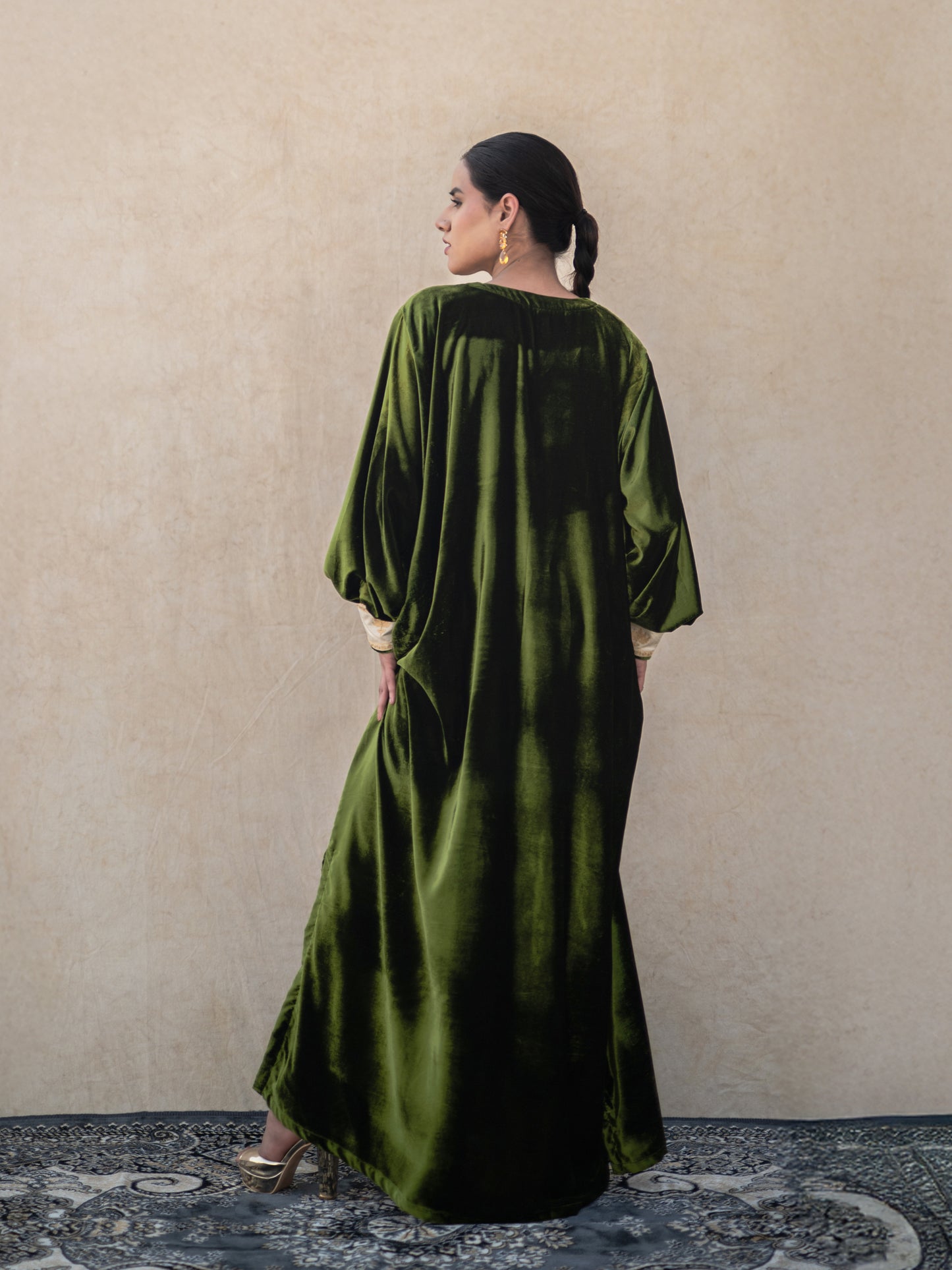 Zoon Mehandi Green Kaftan