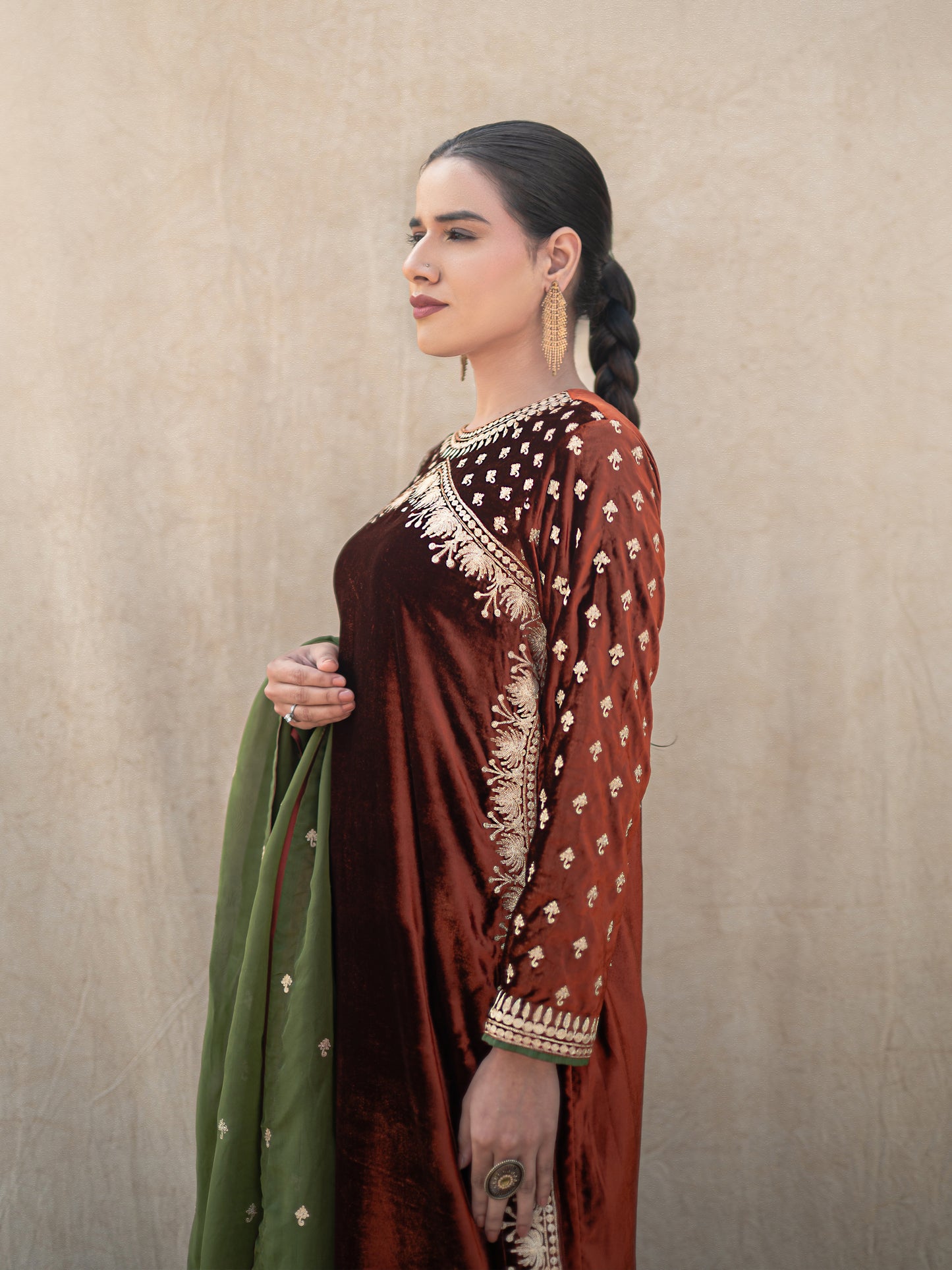 Zoon Rust & Green Suit Set